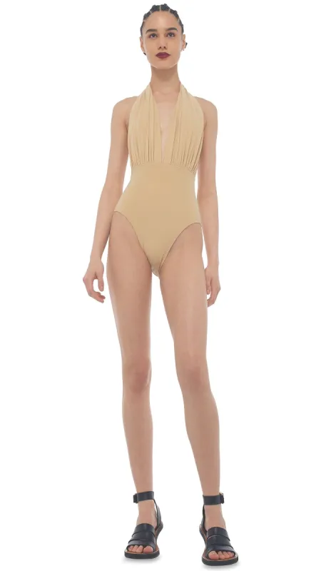 HALTER LOW BACK MIO sold by Norma Kamali