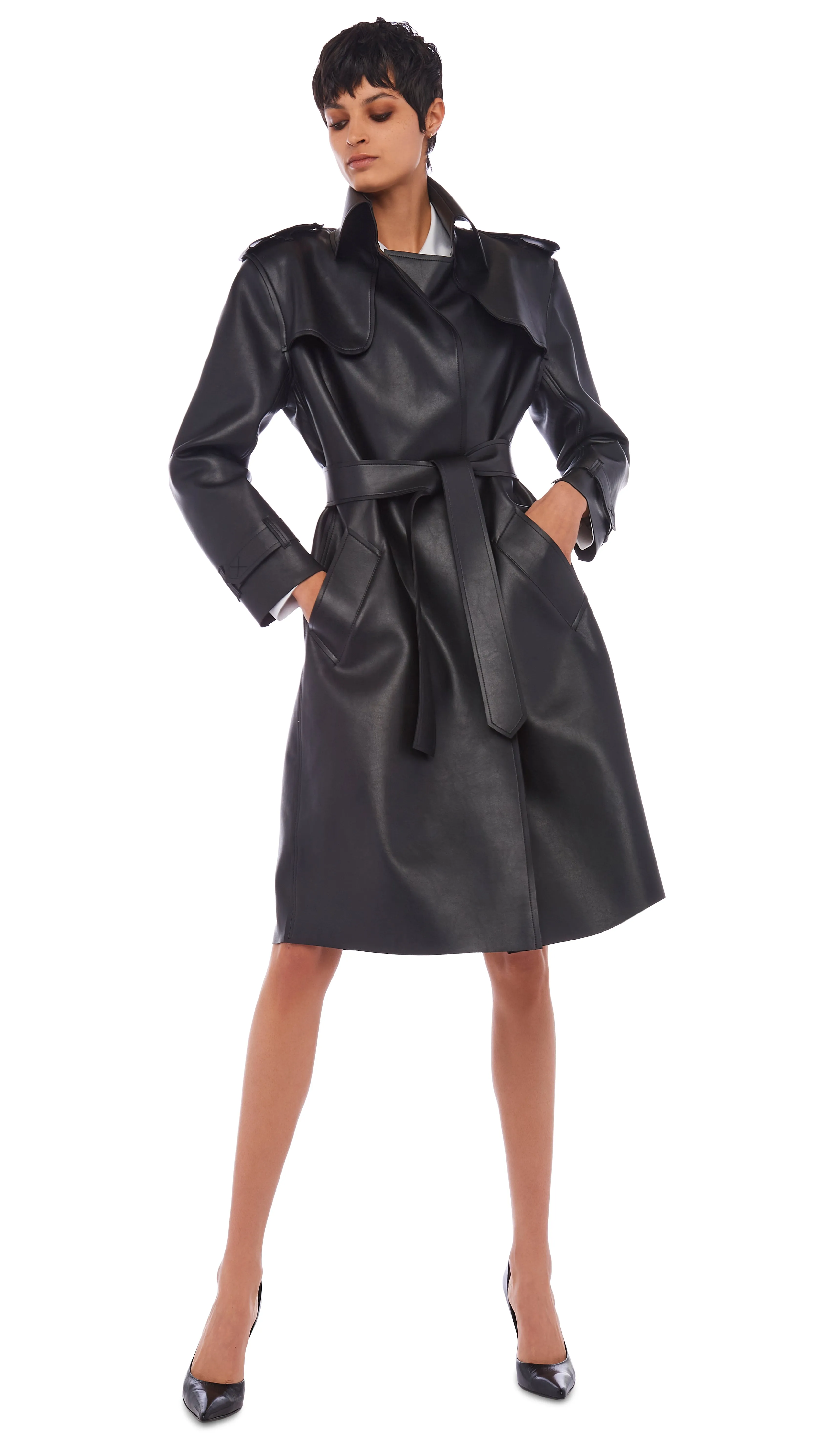 DOUBLE BREASTED TRENCH sold by Norma Kamali product image thumbnail 5