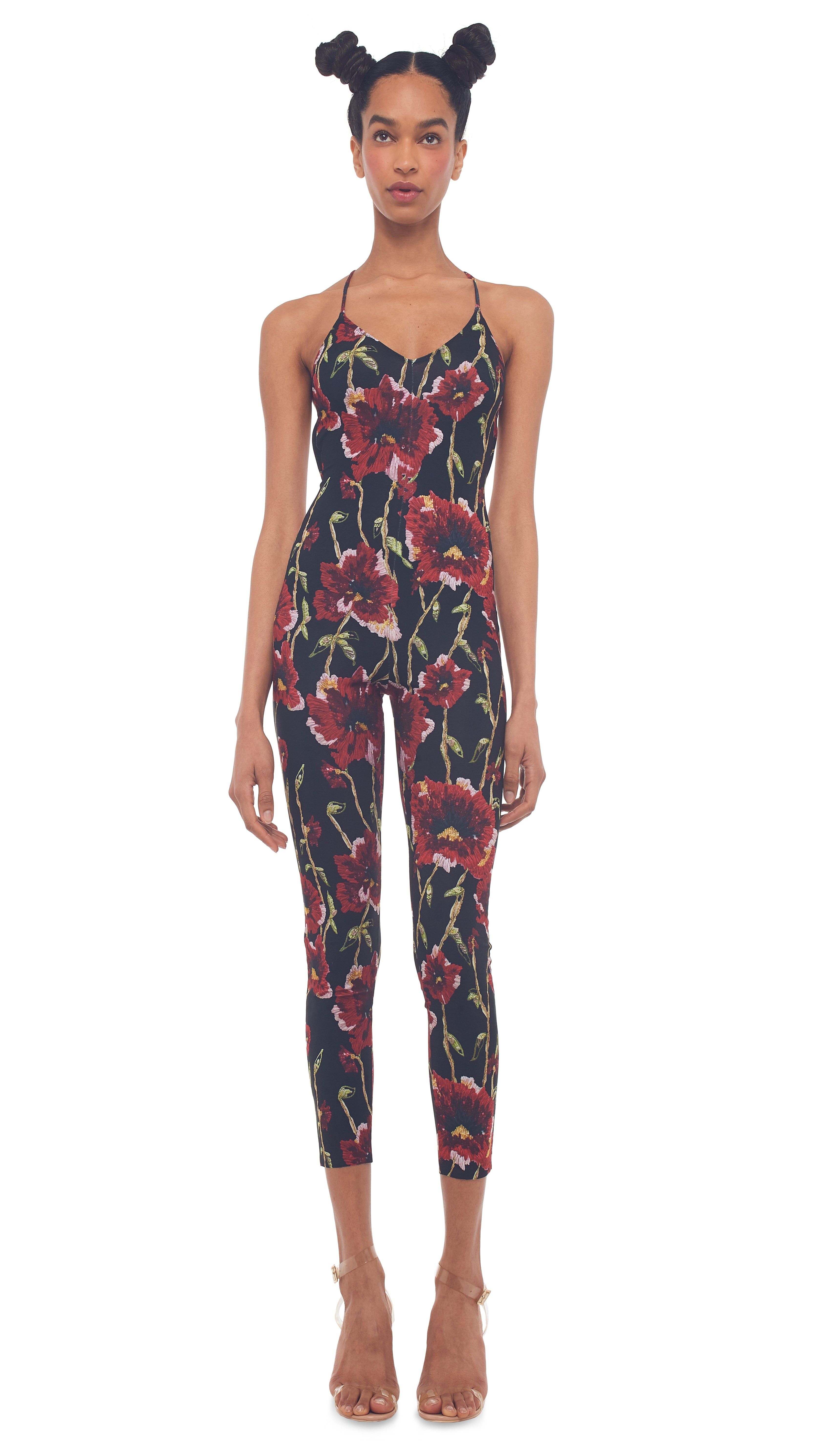 LOW BACK FARA SLIP CATSUIT sold by Norma Kamali