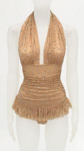 RHINESTONE HALTER HIGH LEG ROBIN sold by Norma Kamali