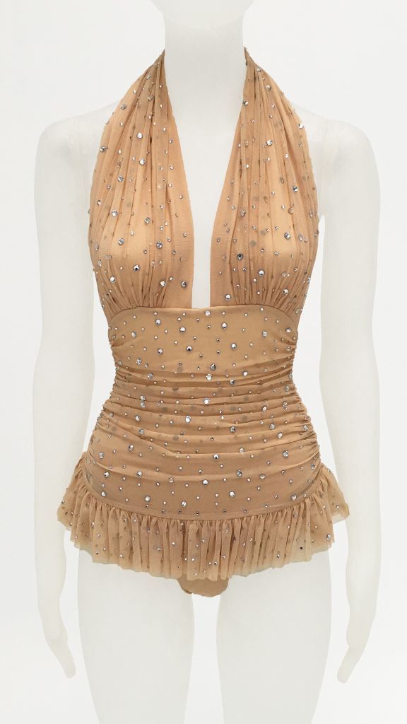 RHINESTONE HALTER HIGH LEG ROBIN sold by Norma Kamali product image thumbnail 2