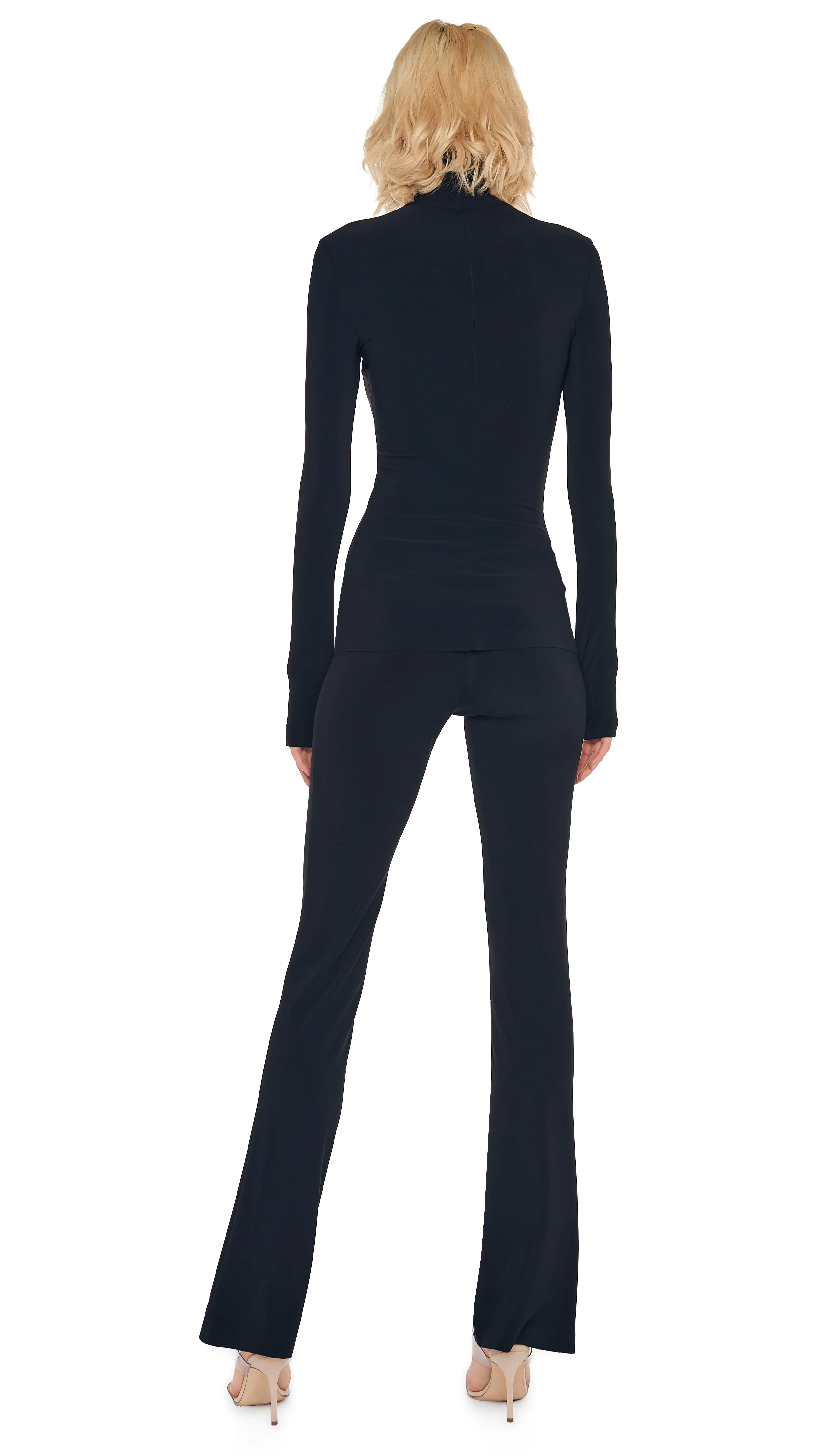 SLIM FIT LONG SLEEVE TURTLE TOP sold by Norma Kamali product image thumbnail 3