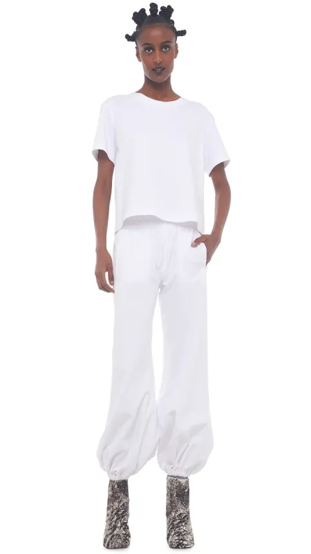 SHORT SLEEVE BOXY TOP made by Norma Kamali