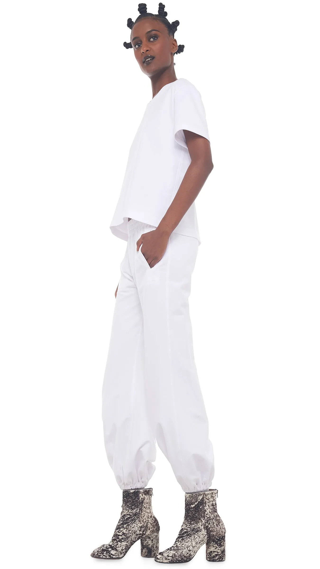 SHORT SLEEVE BOXY TOP sold by Norma Kamali product image thumbnail 2