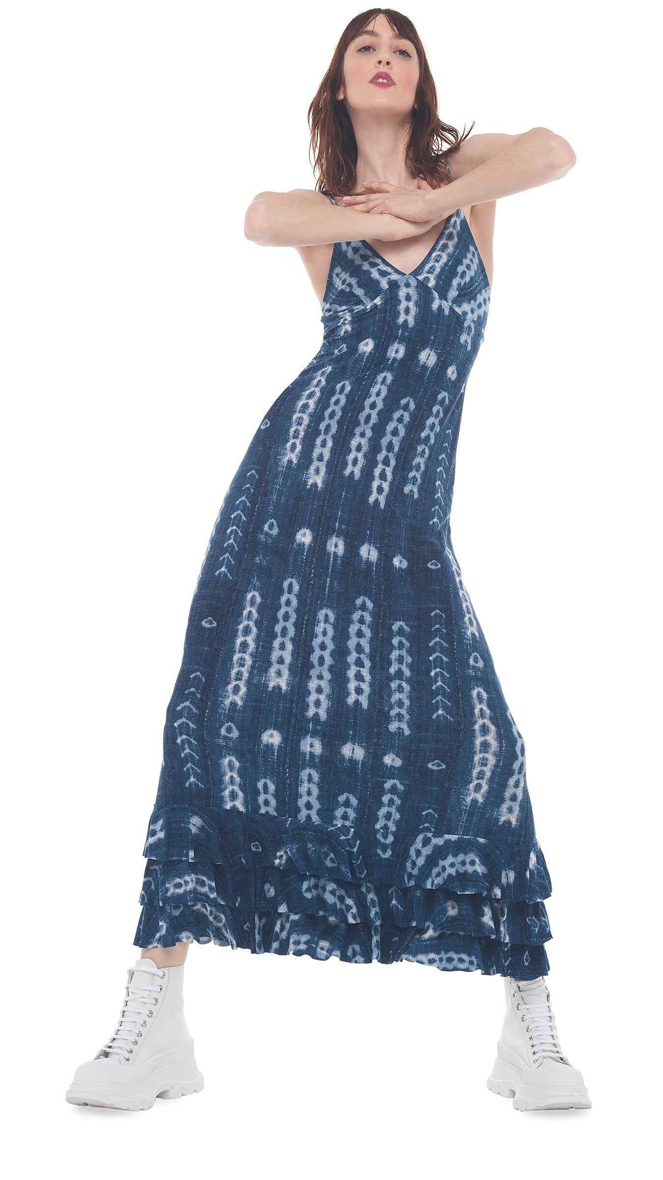 SLIP RUFFLE DRESS sold by Norma Kamali product image thumbnail 5