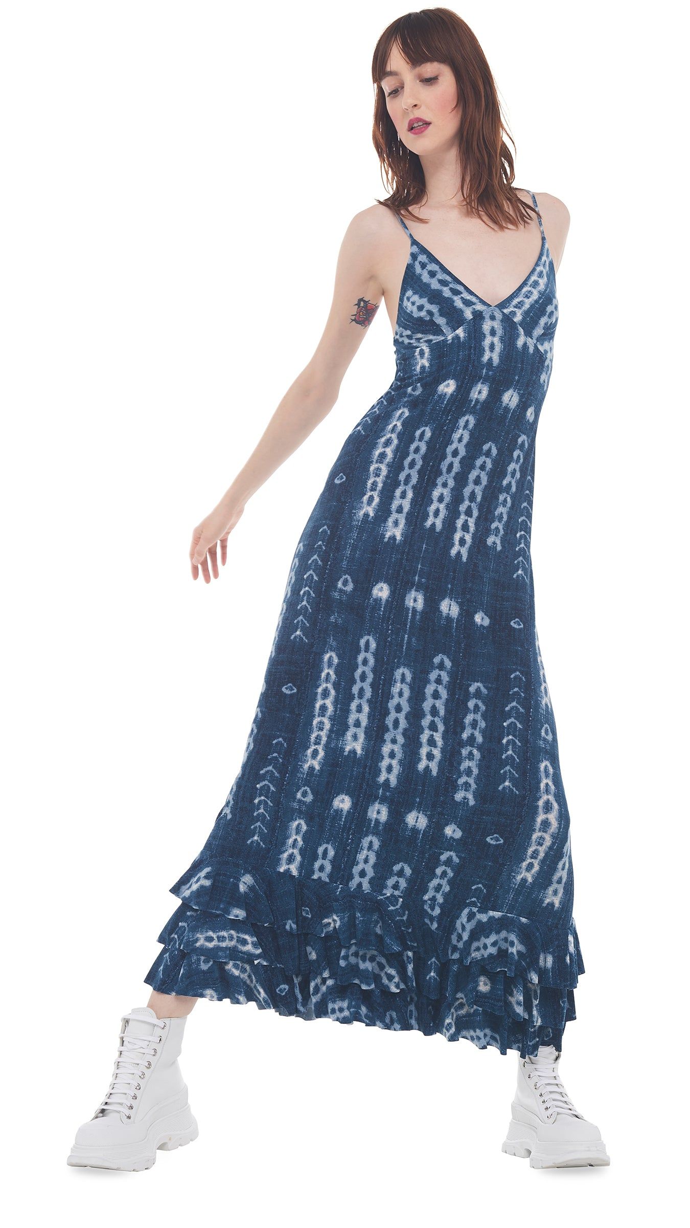 SLIP RUFFLE DRESS sold by Norma Kamali product image thumbnail 6