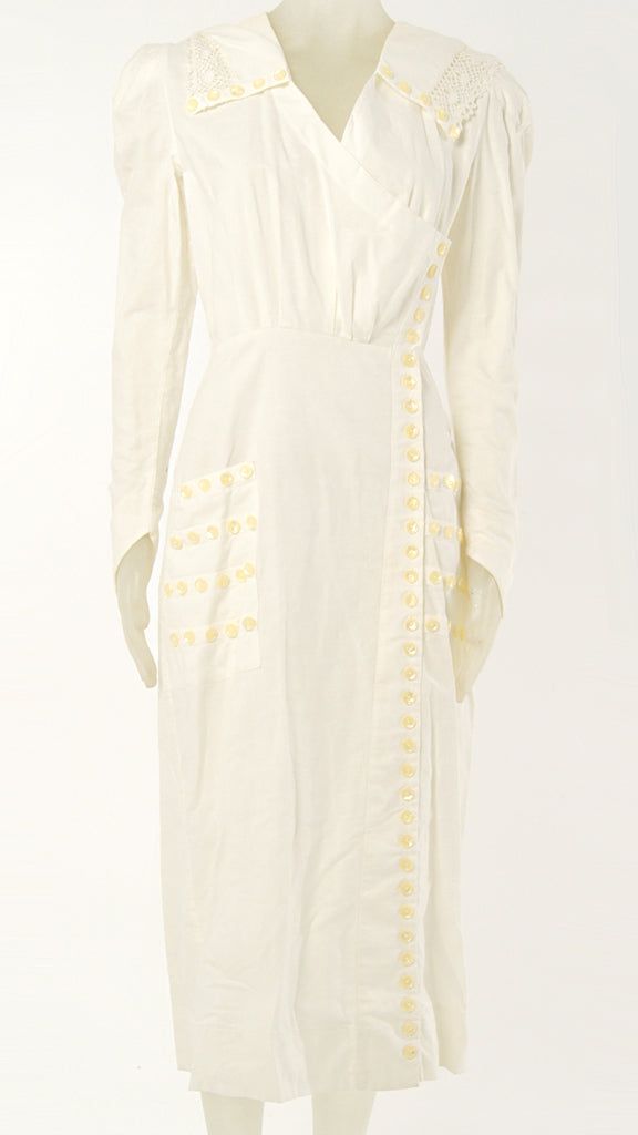 LONG SLEEVE BUTTON DRESS sold by Norma Kamali