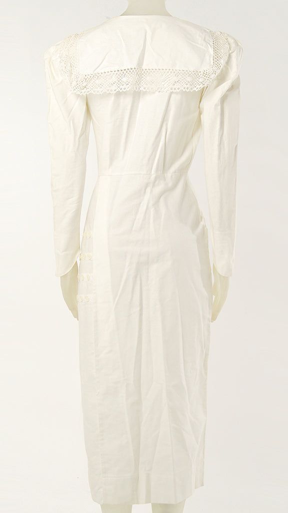 LONG SLEEVE BUTTON DRESS sold by Norma Kamali product image thumbnail 2