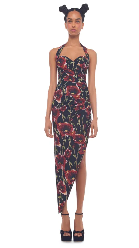 CAYLA SIDE DRAPE GOWN made by Norma Kamali