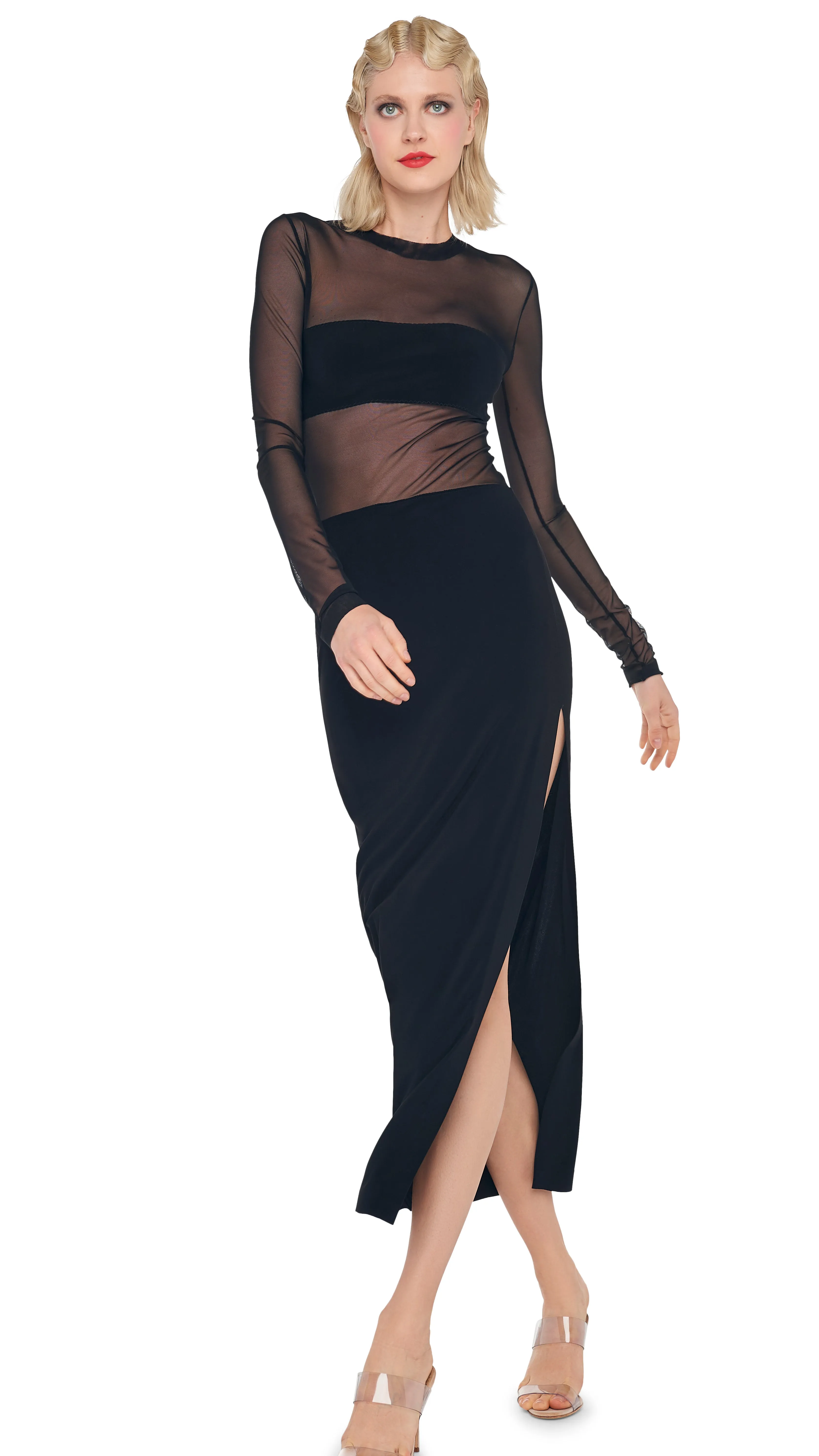 DASH DASH SIDE SLIT GOWN sold by Norma Kamali product image thumbnail 5