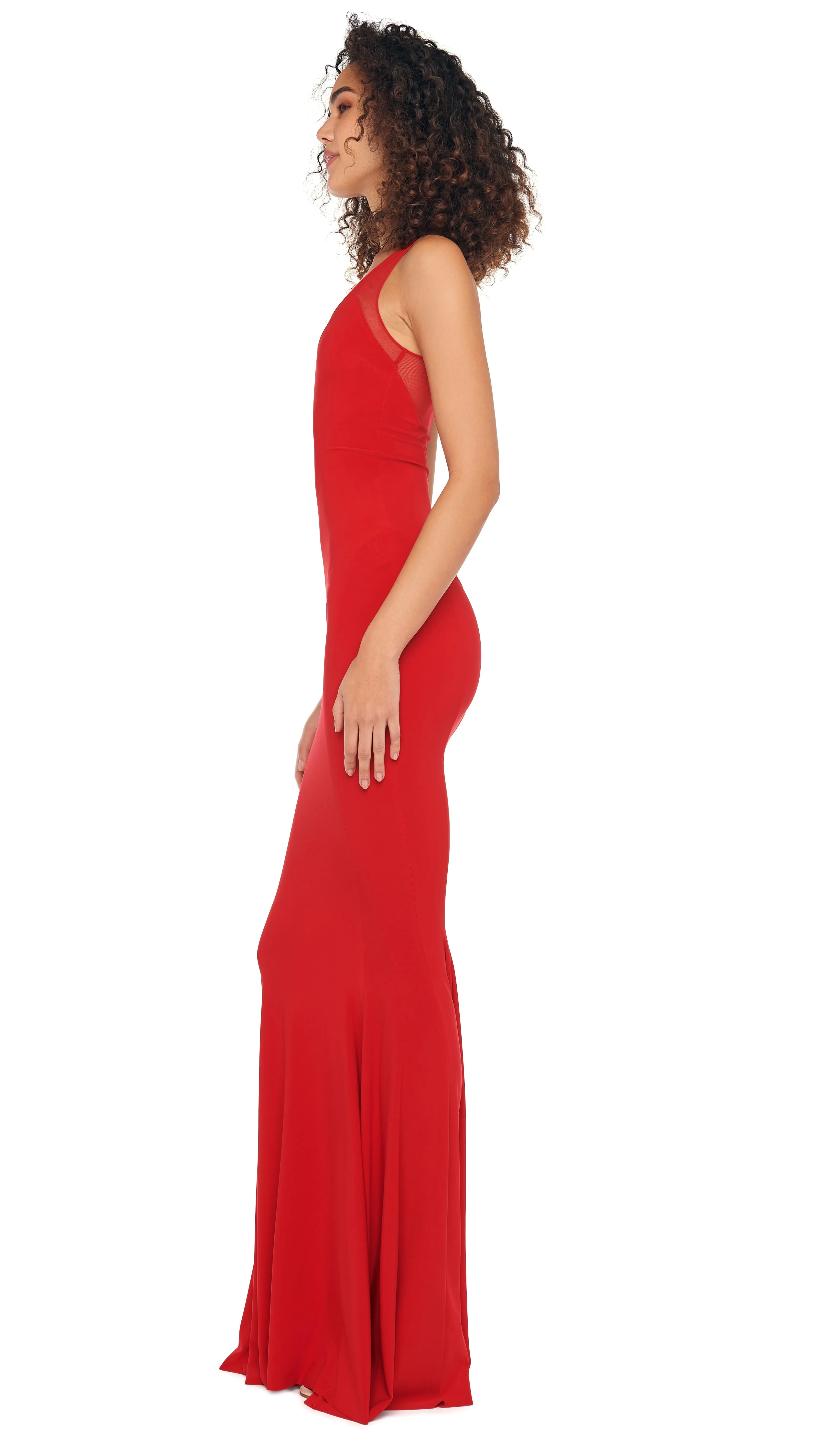 RACER FISHTAIL GOWN sold by Norma Kamali product image thumbnail 2
