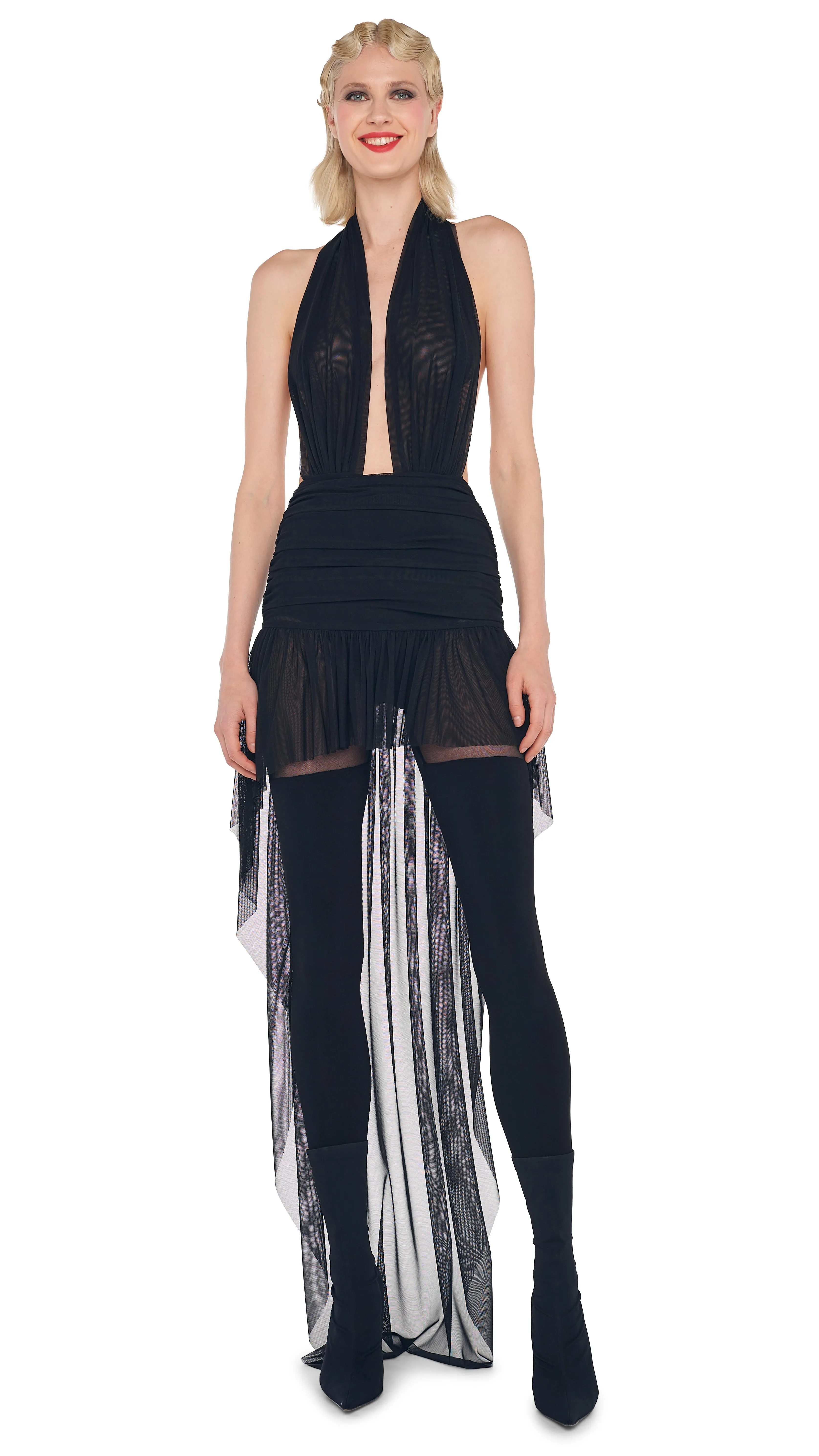 HI LOW HALTER DRESS sold by Norma Kamali