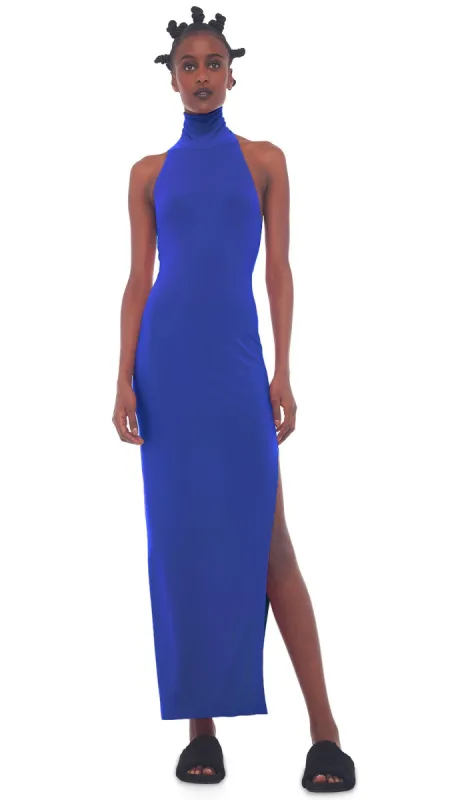 HALTER TURTLE SIDE SLIT GOWN sold by Norma Kamali