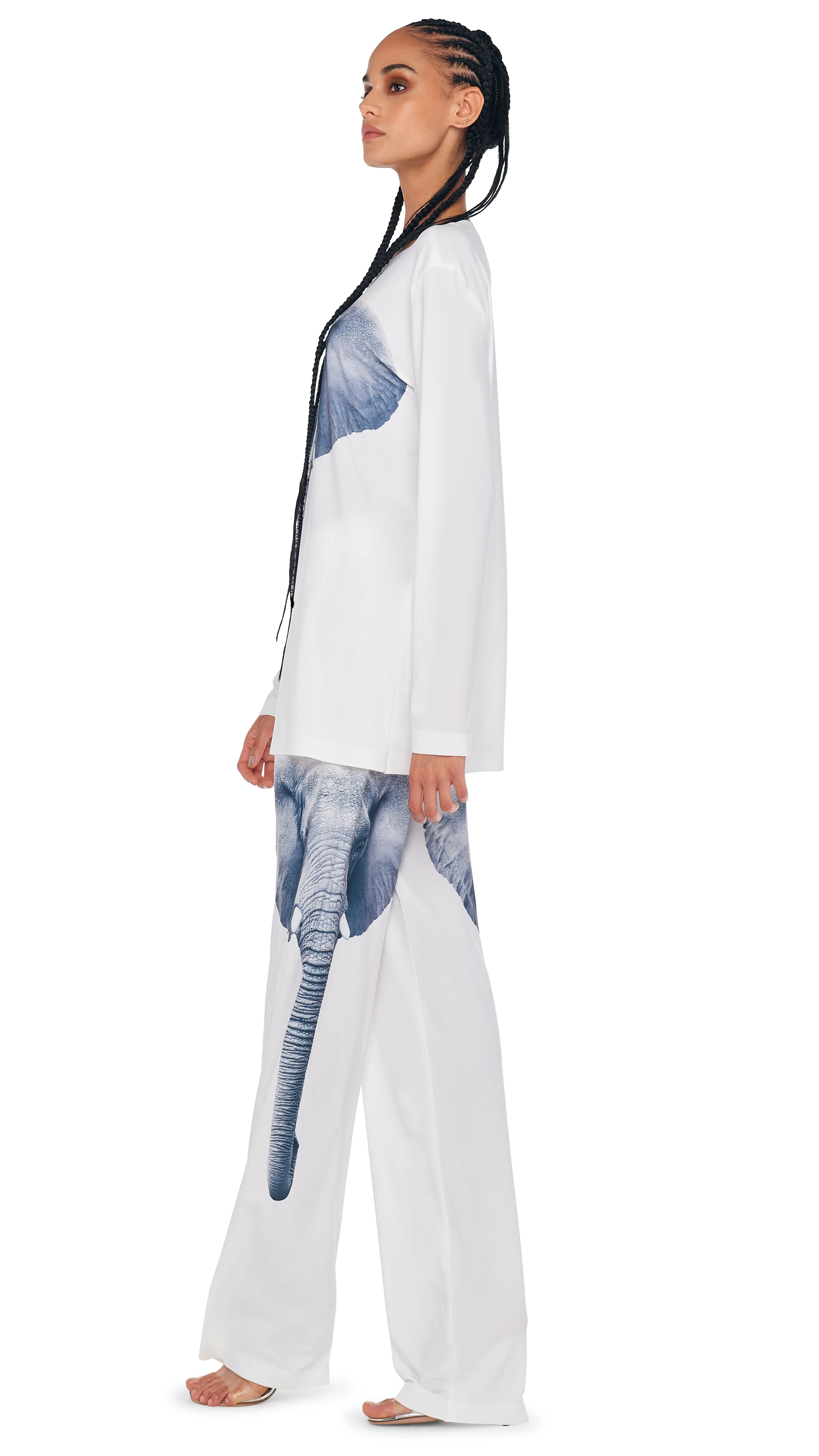 BOYFRIEND LONG SLEEVE CREW TOP sold by Norma Kamali product image thumbnail 2