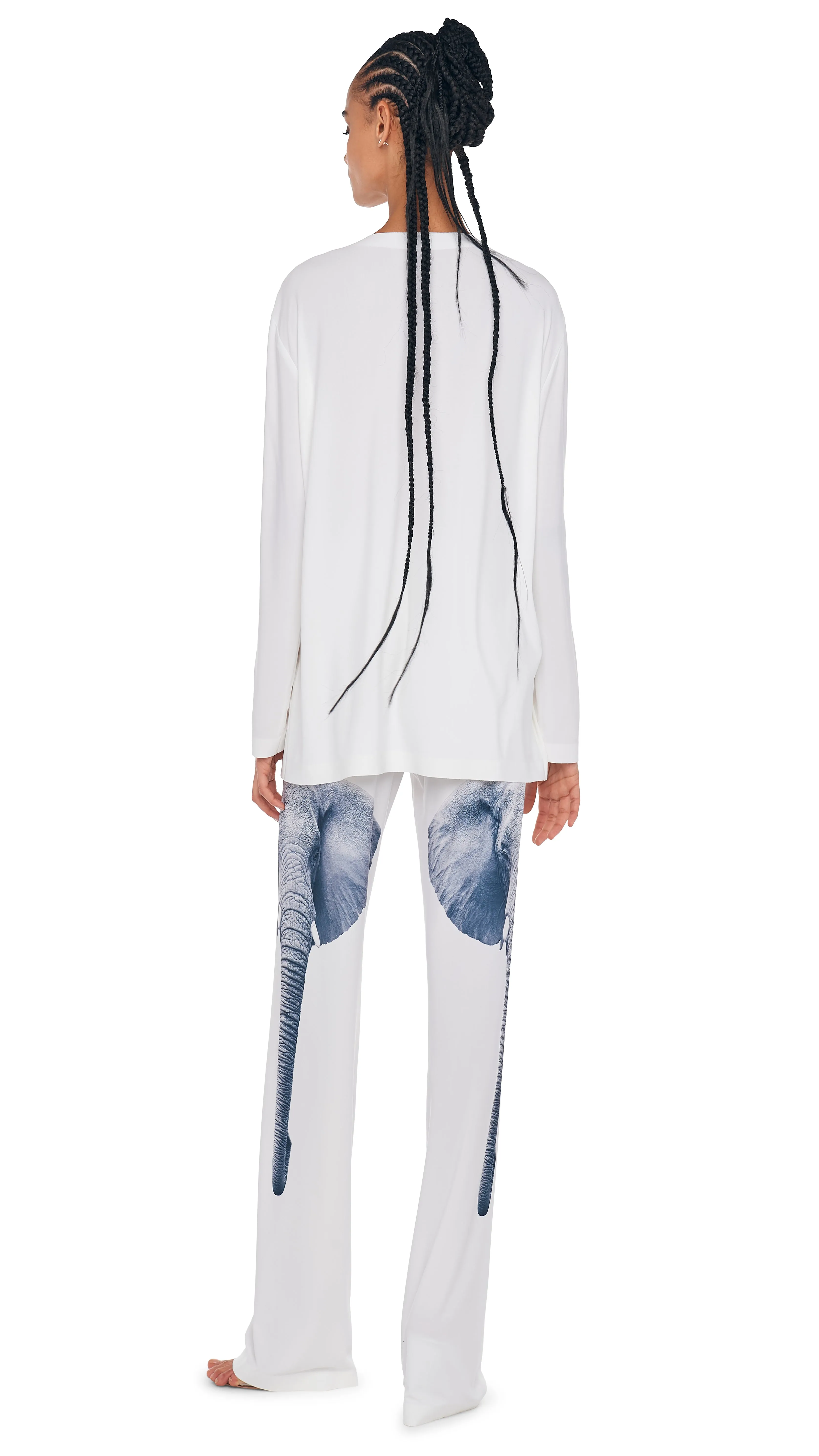 BOYFRIEND LONG SLEEVE CREW TOP sold by Norma Kamali product image thumbnail 3