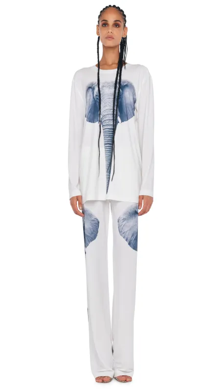 BOYFRIEND LONG SLEEVE CREW TOP sold by Norma Kamali