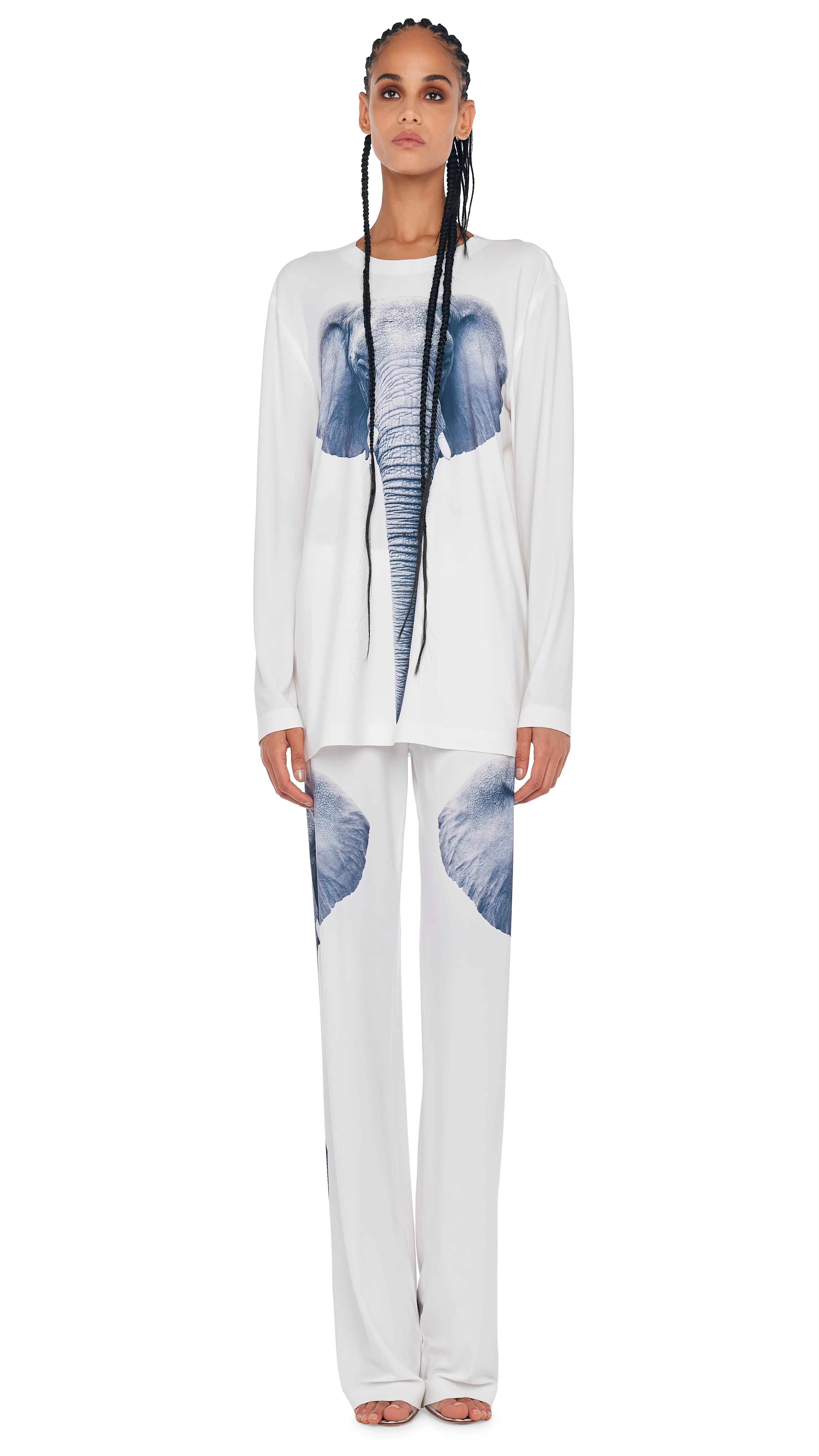 BOYFRIEND LONG SLEEVE CREW TOP sold by Norma Kamali