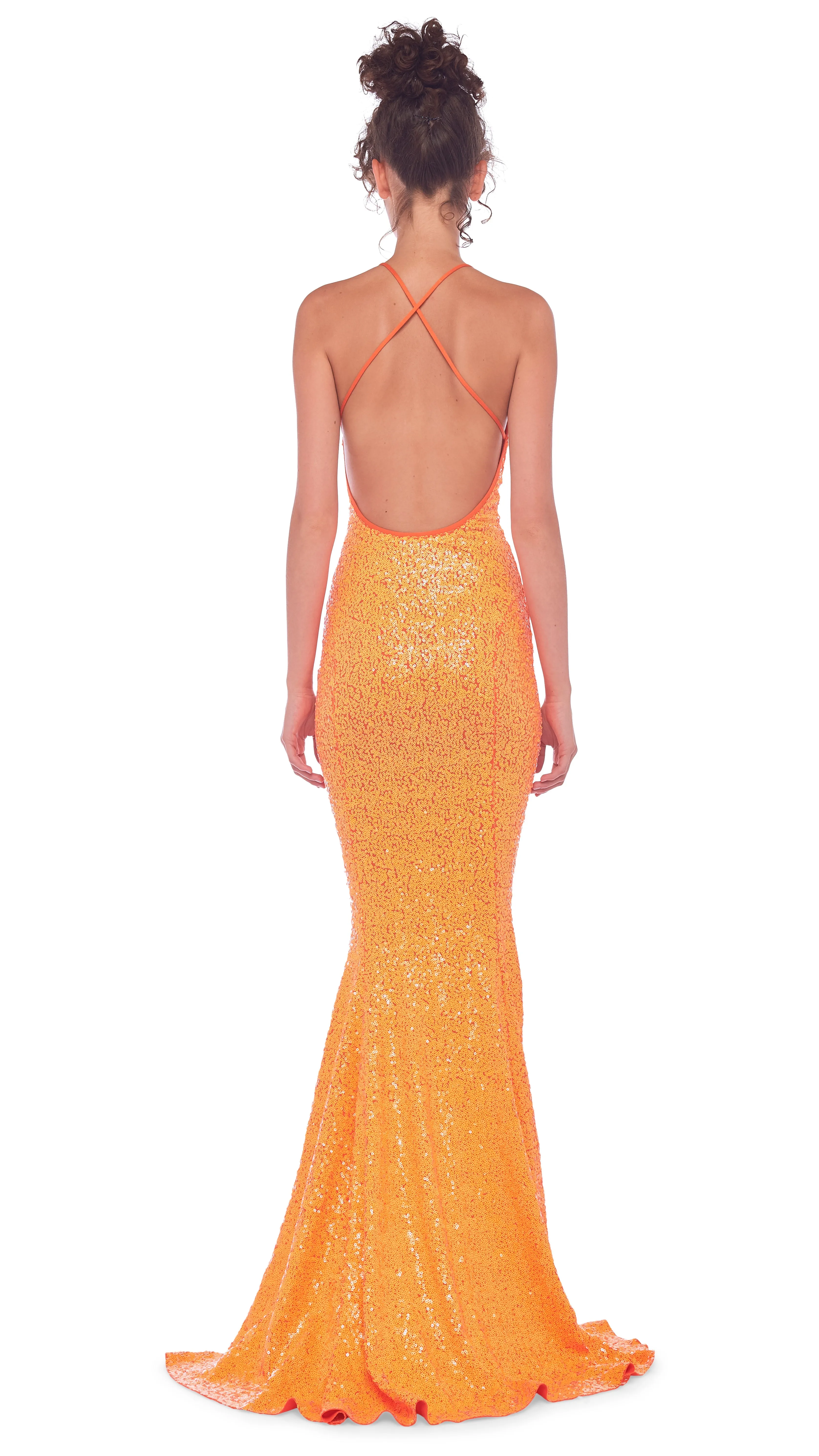 LOW BACK SLIP FISHTAIL GOWN sold by Norma Kamali product image thumbnail 3