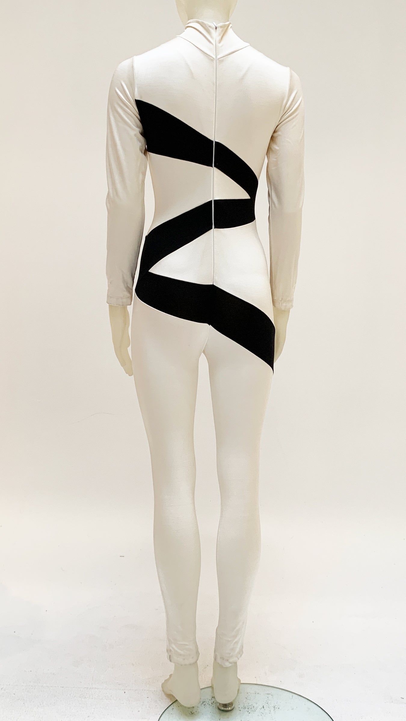 SPLICED LONG SLEEVE TURTLENECK JUMPSUIT sold by Norma Kamali product image thumbnail 3