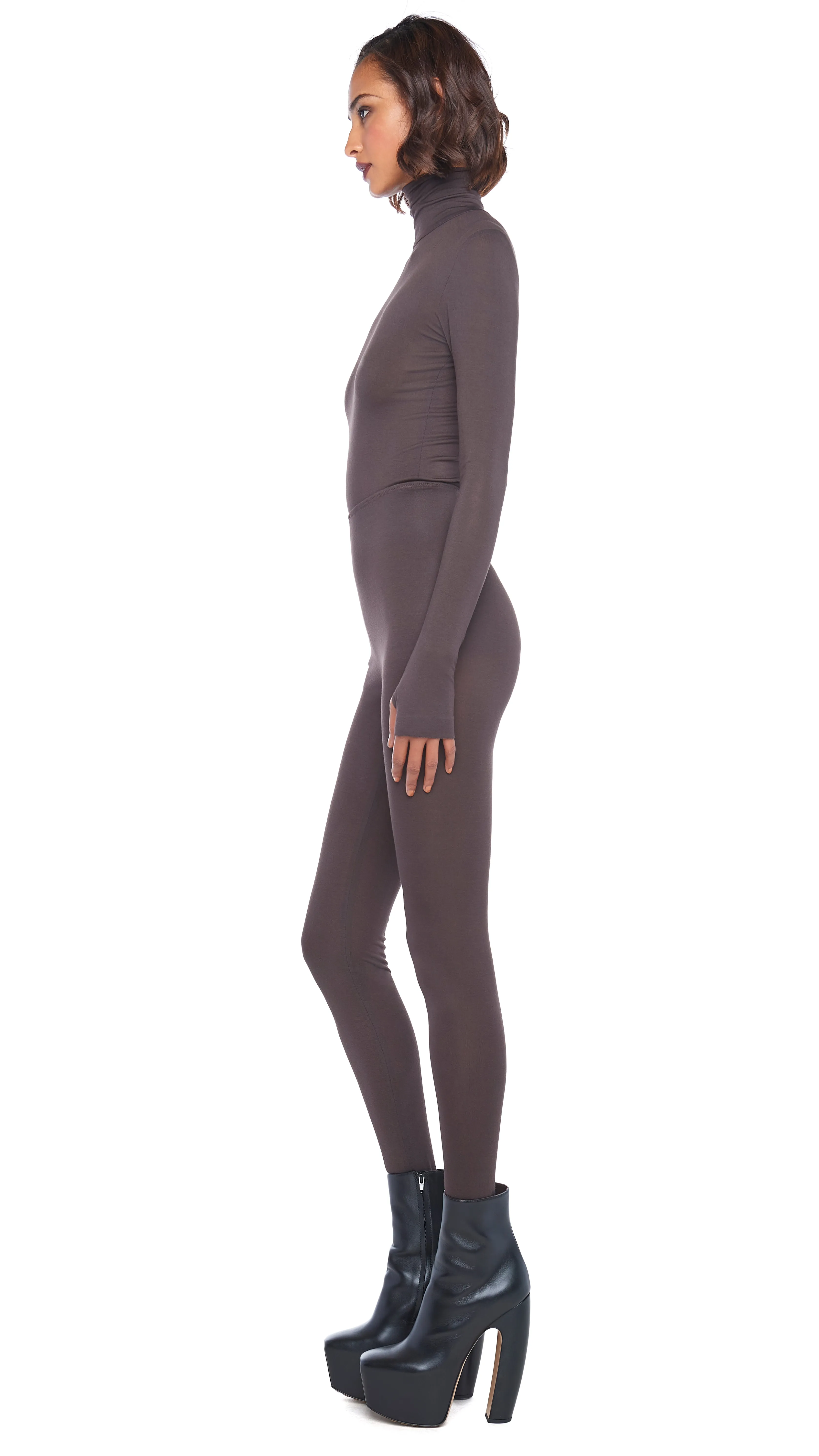 SLIM FIT LONG SLEEVE TURTLE TOP sold by Norma Kamali product image thumbnail 2