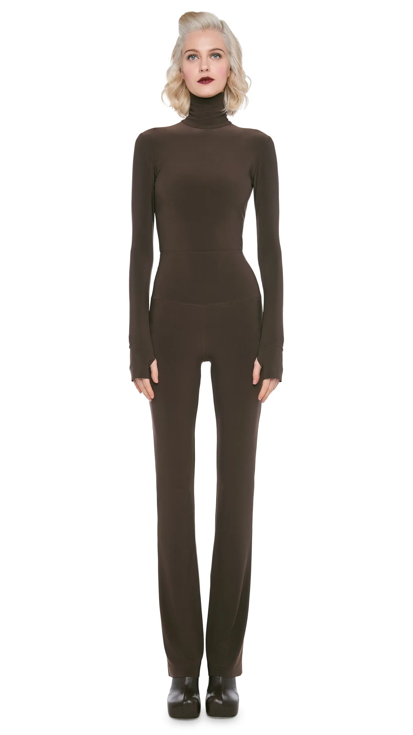 SLIM FIT LONG SLEEVE TURTLE TOP sold by Norma Kamali