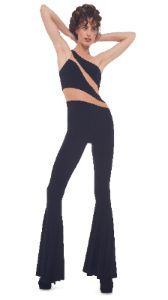 SNAKE MESH FISHTAIL JUMPSUIT sold by Norma Kamali