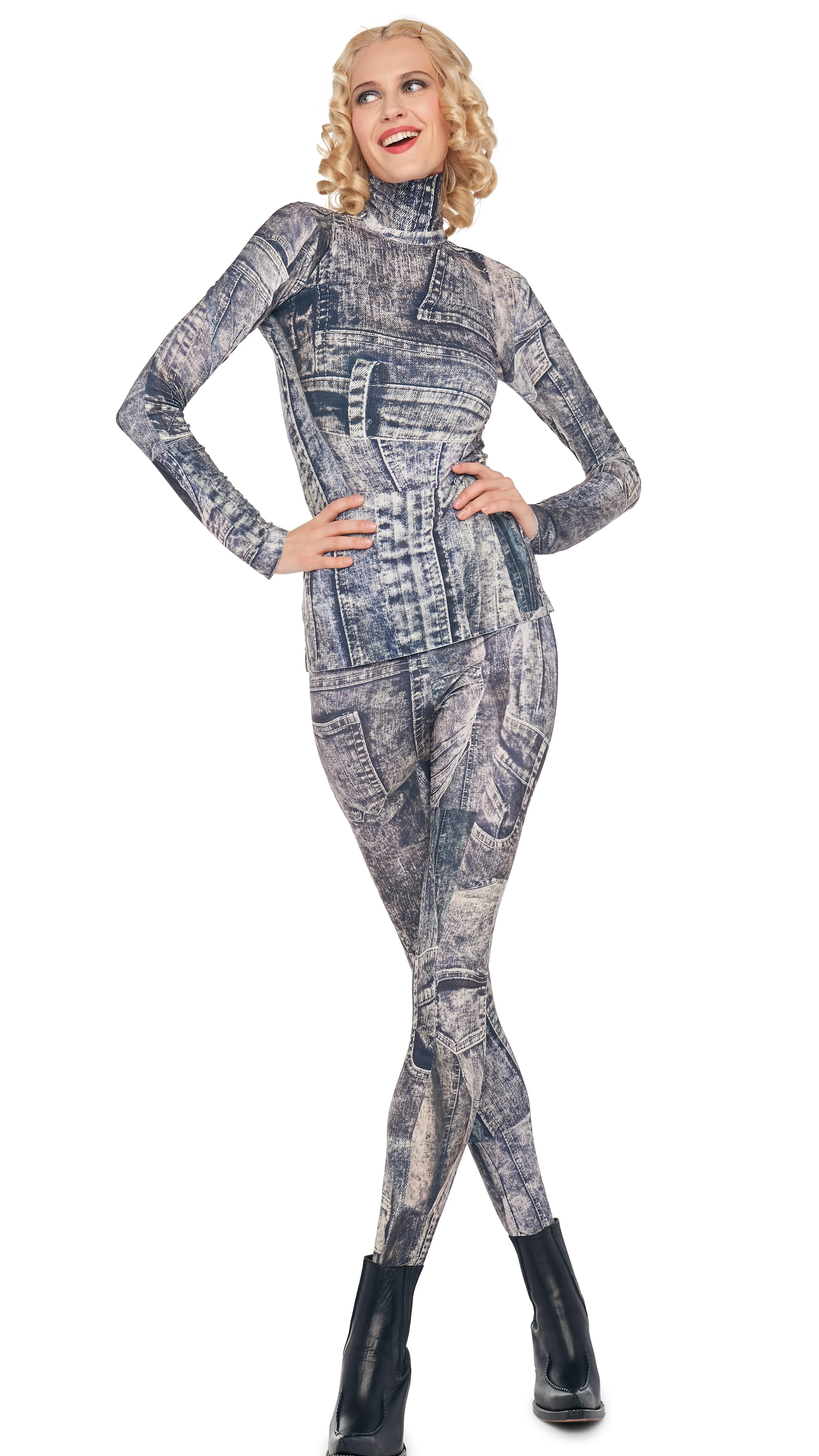 SLIM FIT LONG SLEEVE TURTLE TOP sold by Norma Kamali product image thumbnail 5