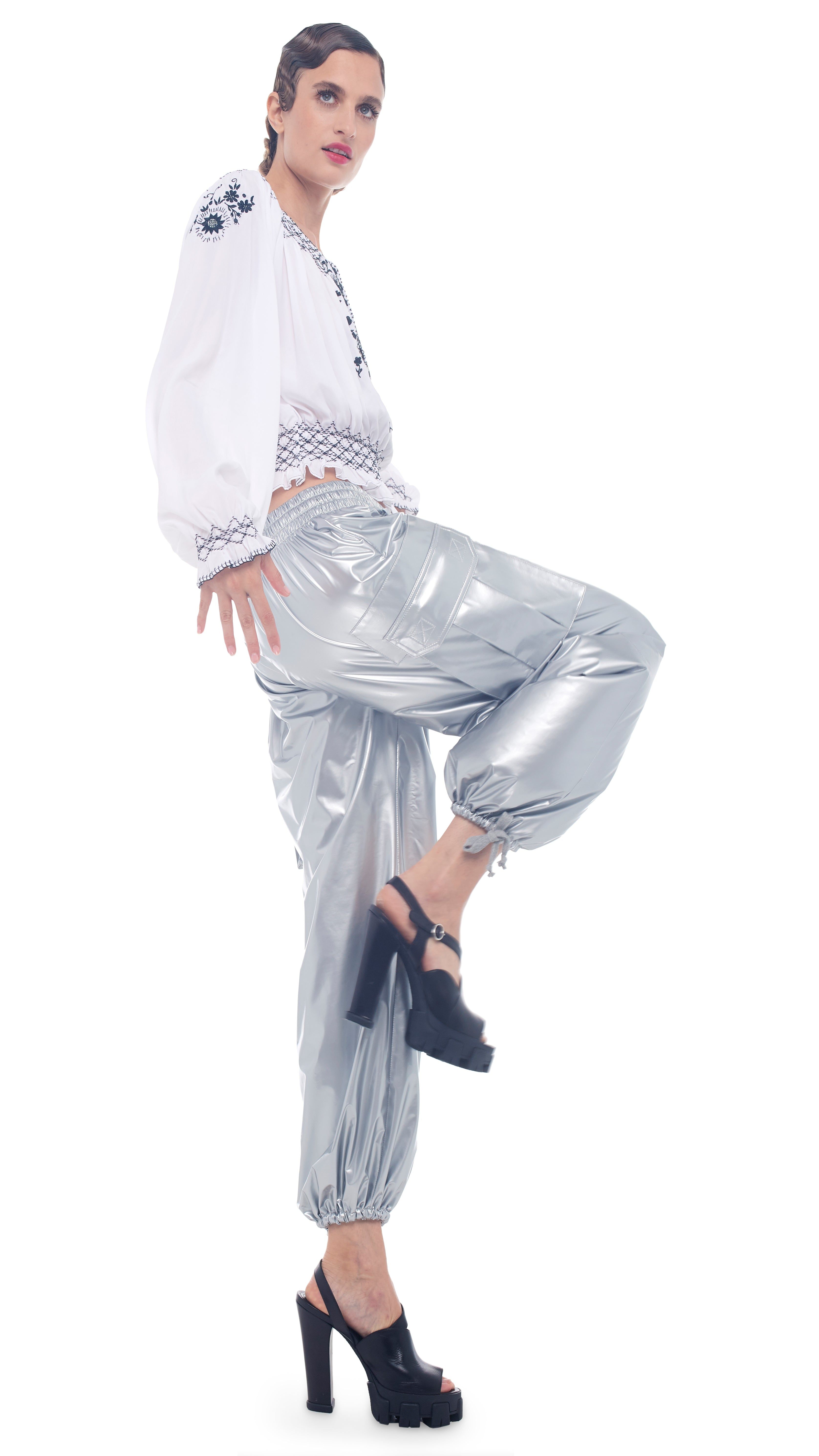 EMBROIDERED TOP sold by Norma Kamali product image thumbnail 5