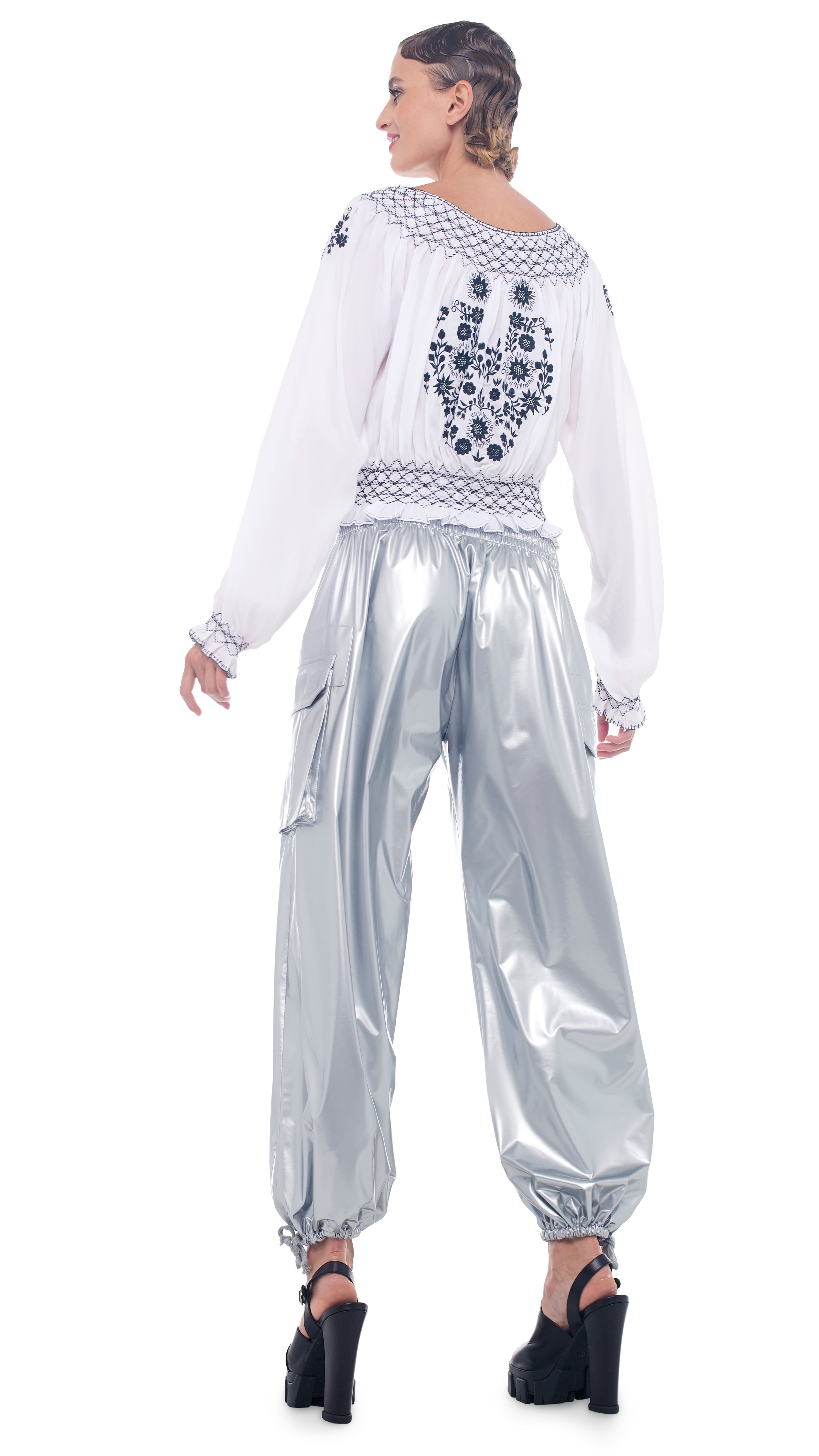 EMBROIDERED TOP sold by Norma Kamali product image thumbnail 3