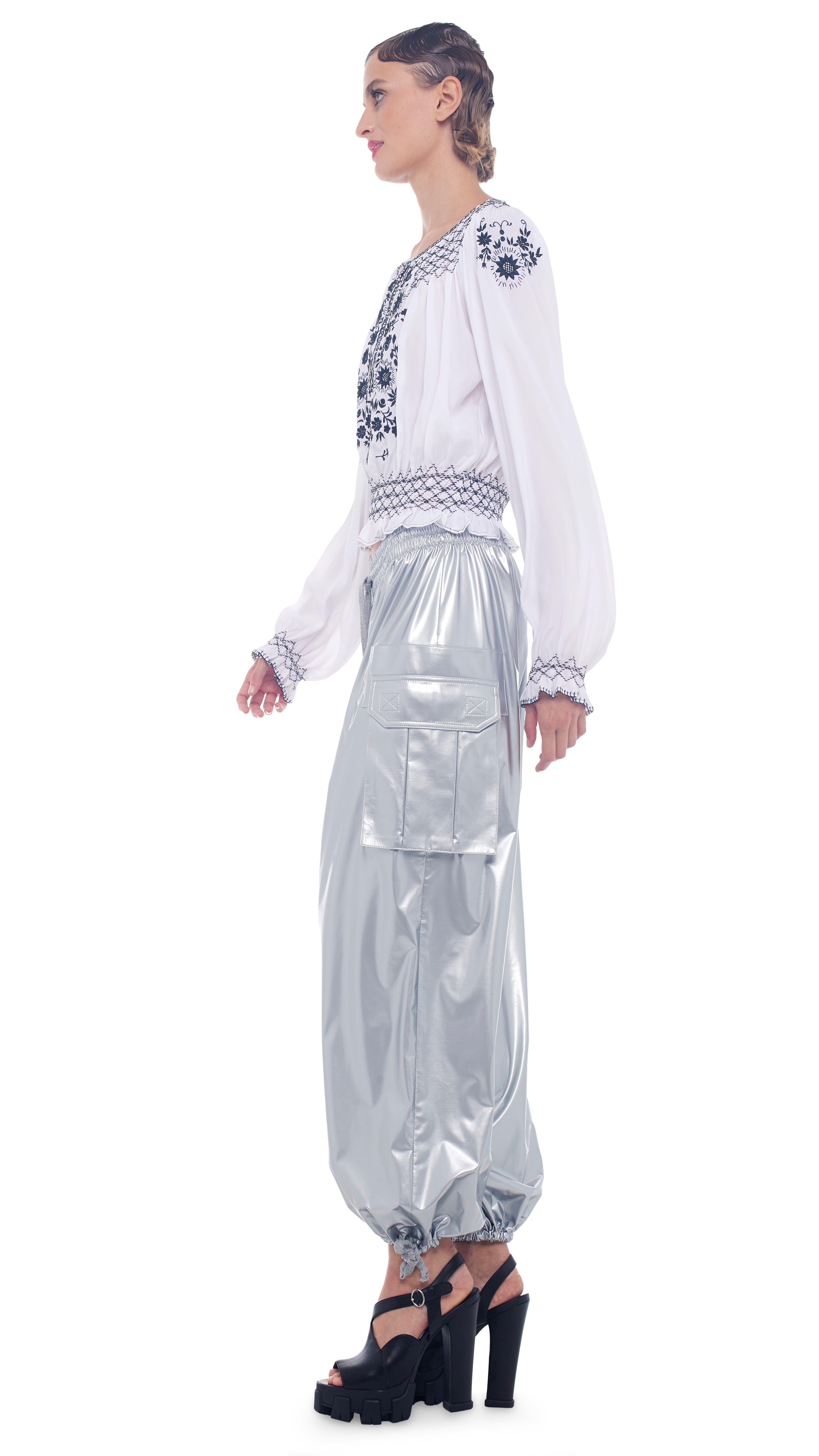 EMBROIDERED TOP sold by Norma Kamali product image thumbnail 2