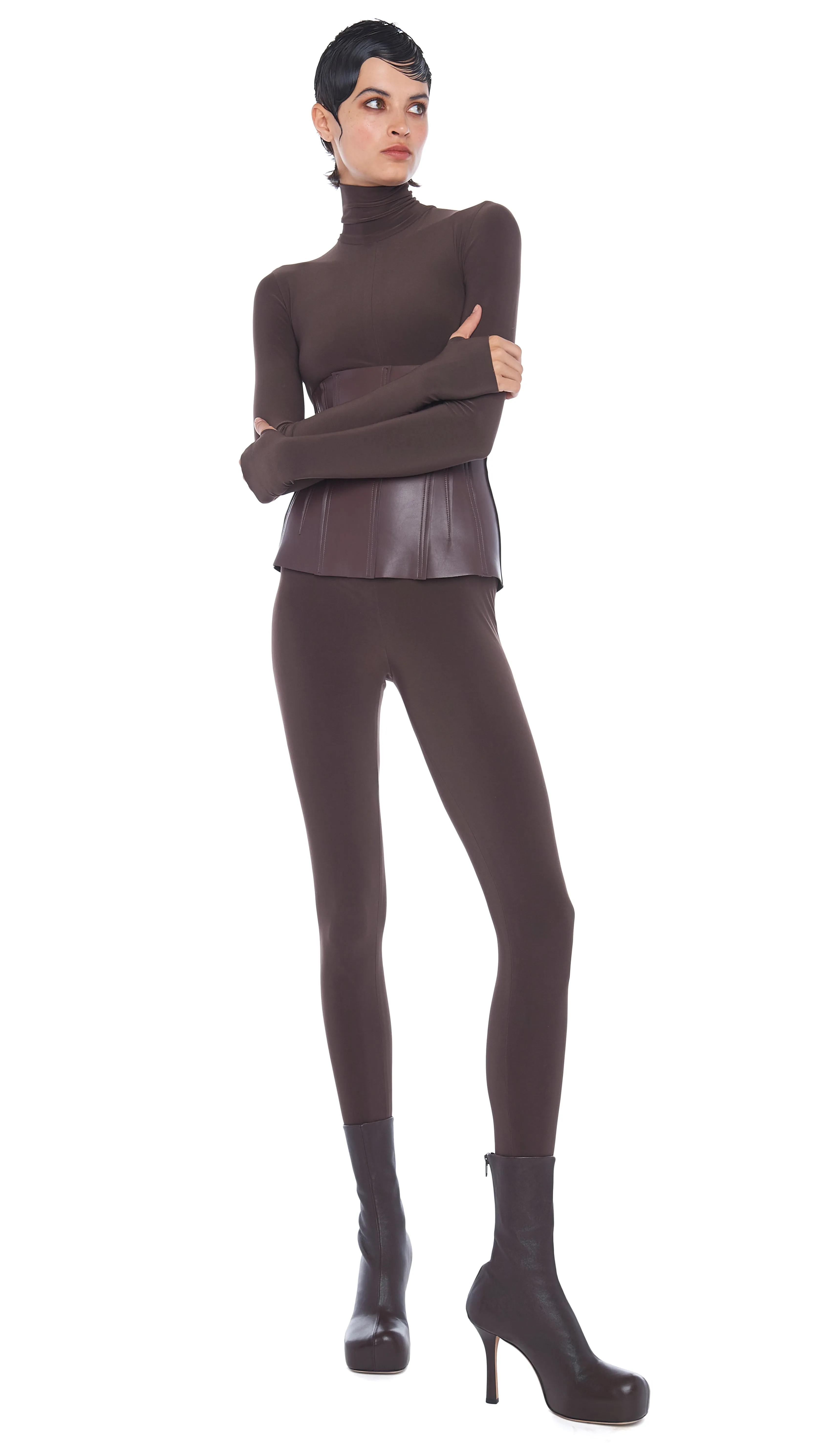 TURTLE CATSUIT W/ FOOTSIE sold by Norma Kamali product image thumbnail 4