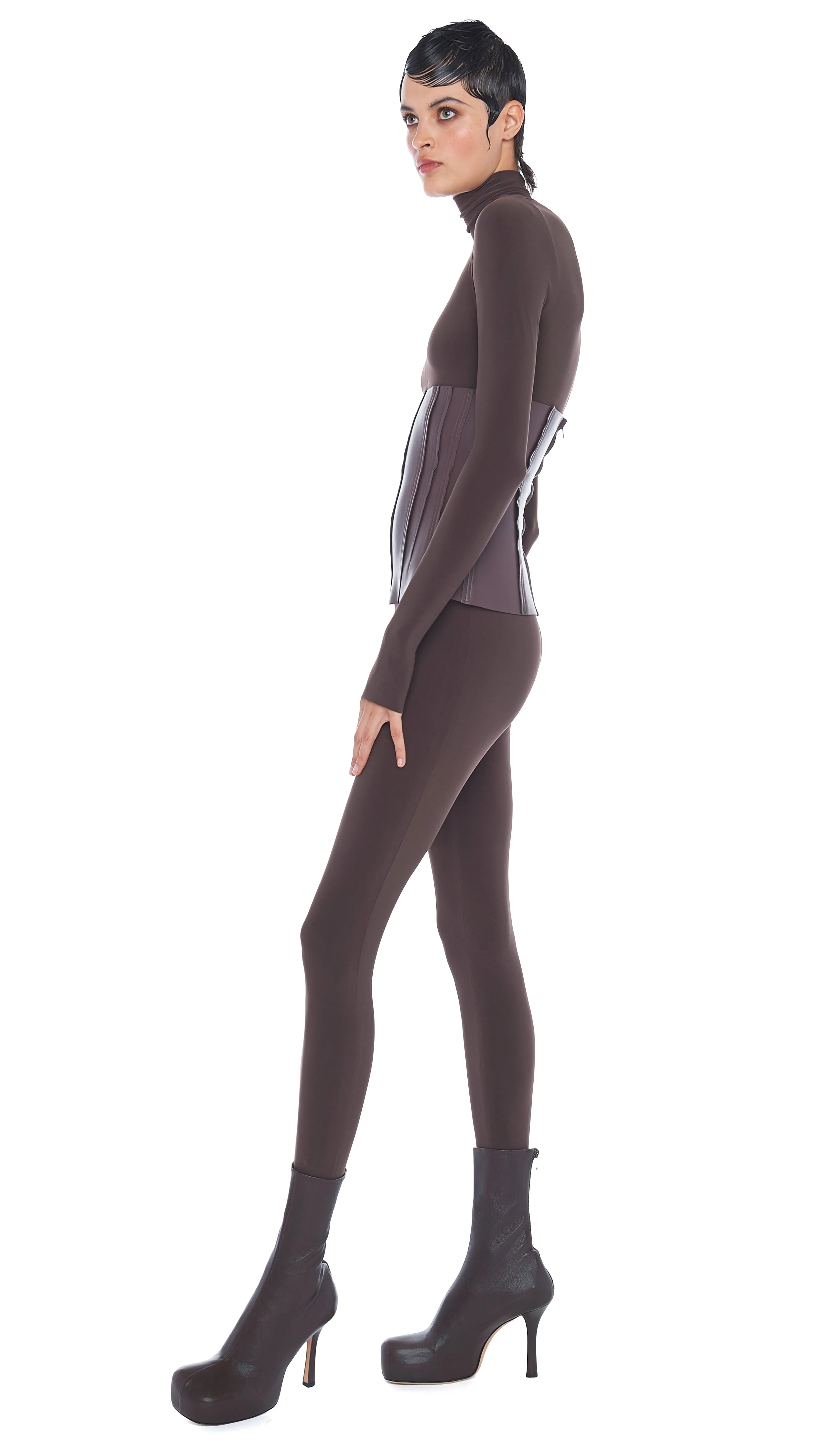 TURTLE CATSUIT W/ FOOTSIE sold by Norma Kamali product image thumbnail 5