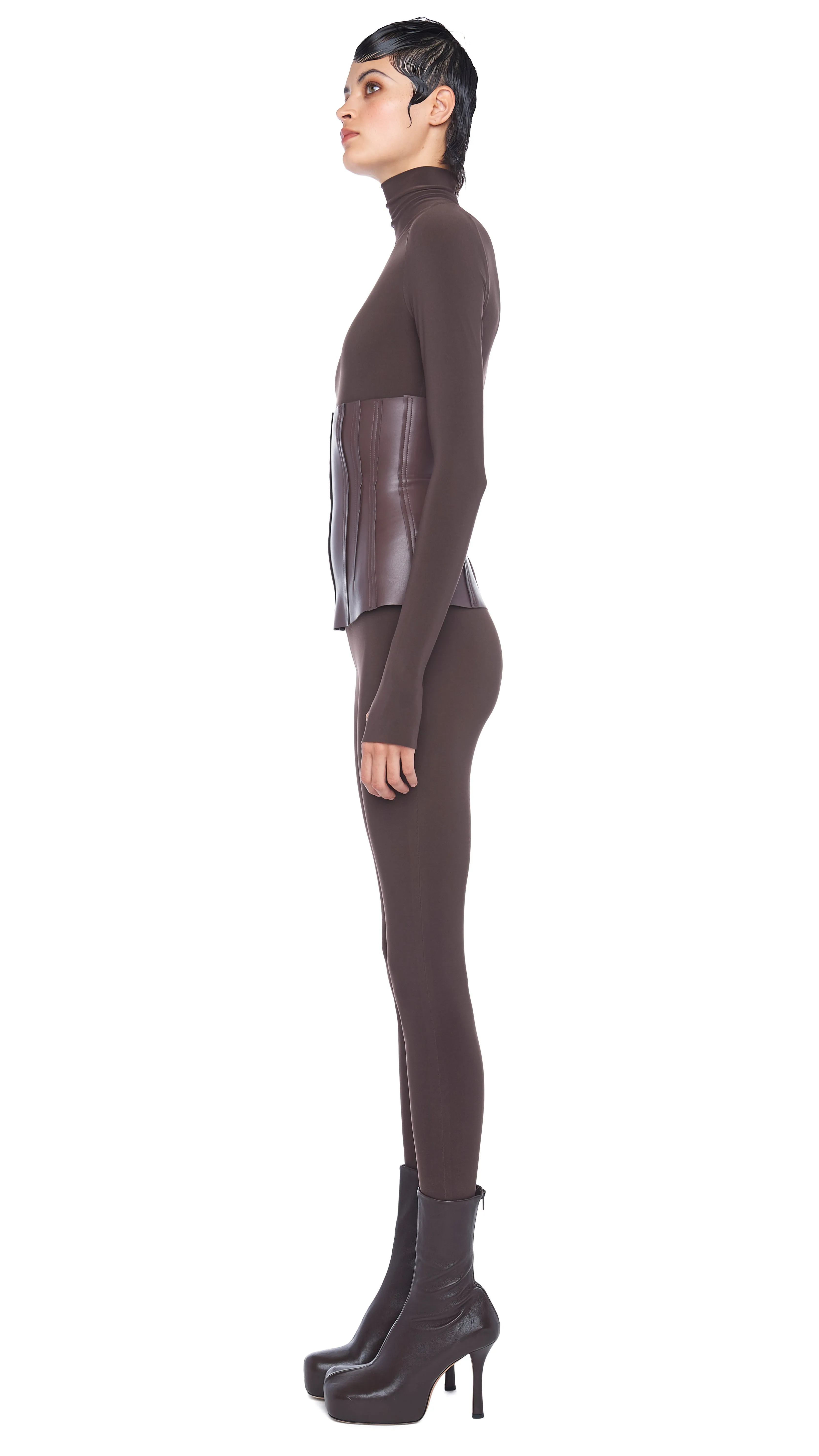 TURTLE CATSUIT W/ FOOTSIE sold by Norma Kamali product image thumbnail 2
