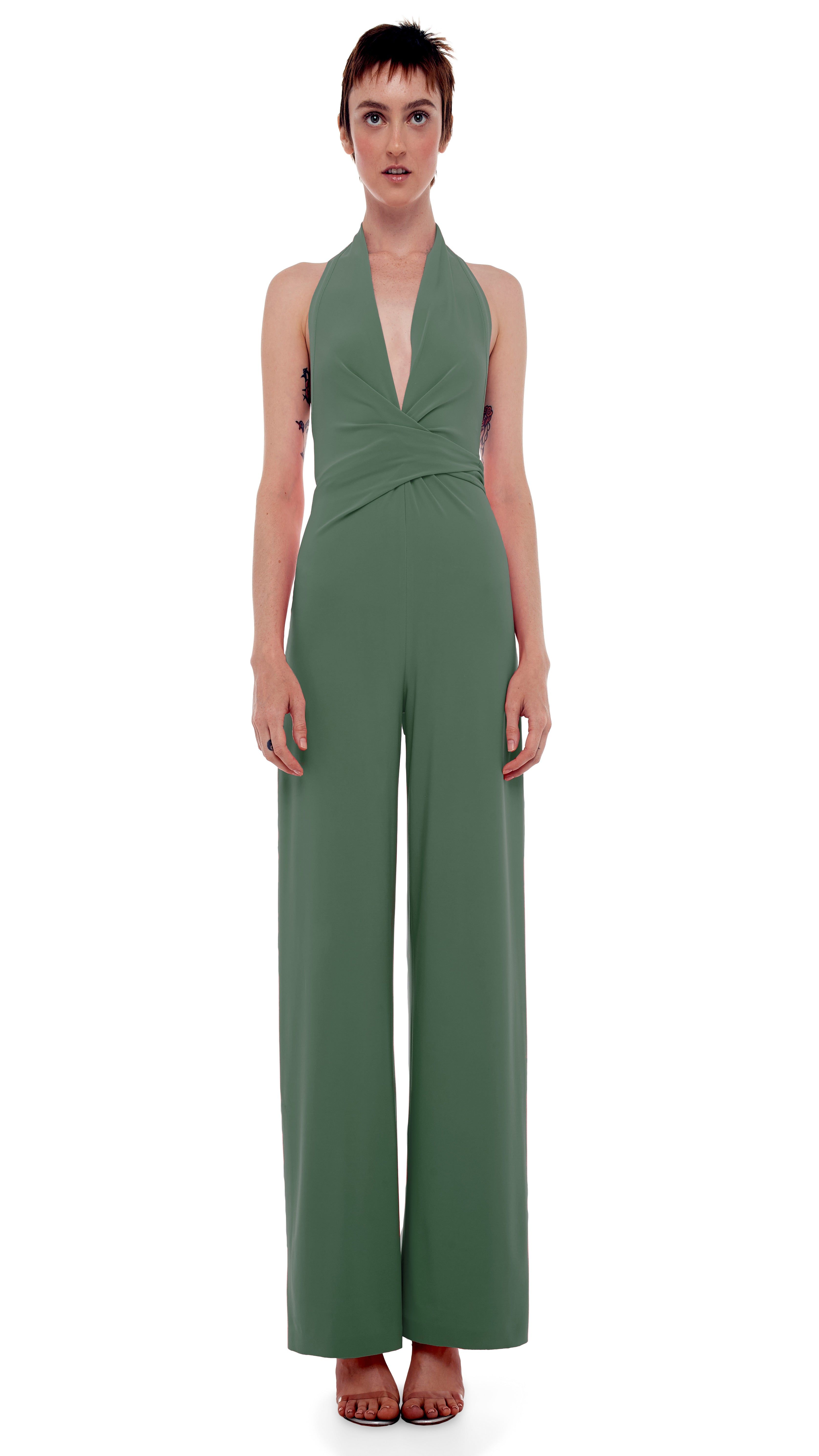 HALTER WRAP JUMPSUIT sold by Norma Kamali