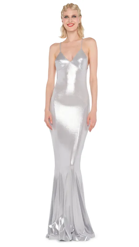 LOW BACK SLIP FISHTAIL GOWN sold by Norma Kamali