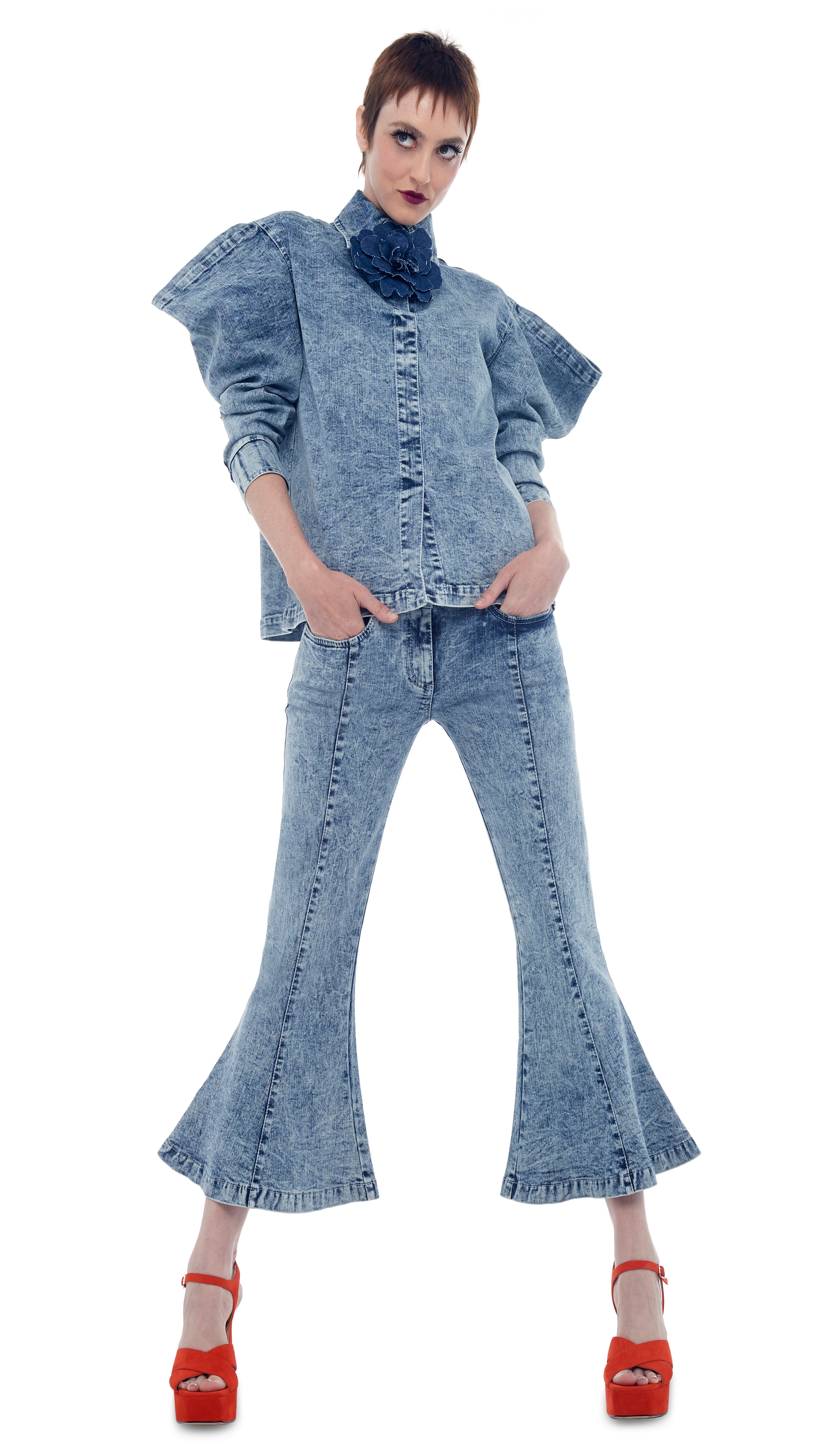 WING SLEEVE NK SHIRT sold by Norma Kamali product image thumbnail 4