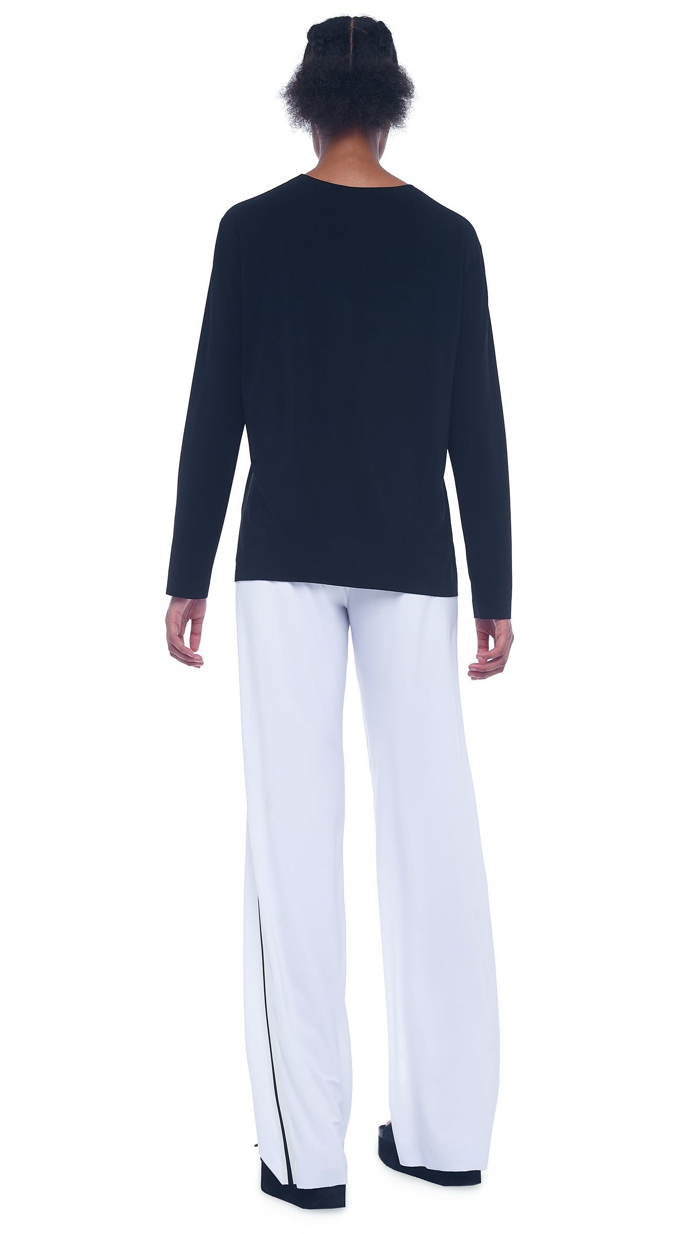 SIDE STRIPE BF SWEATPANT sold by Norma Kamali product image thumbnail 3