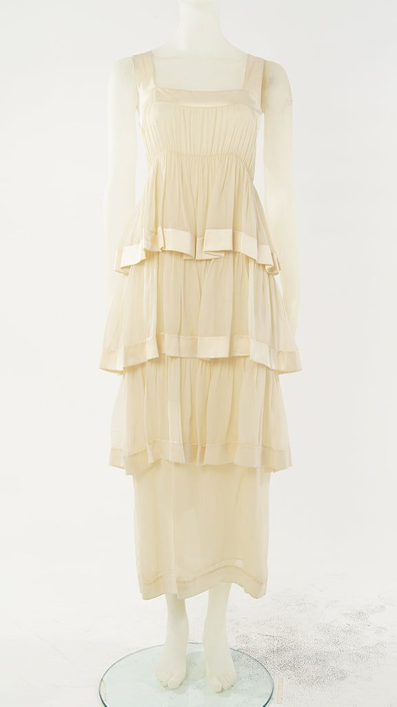 LONG LAYERED CHIFFON DRESS sold by Norma Kamali
