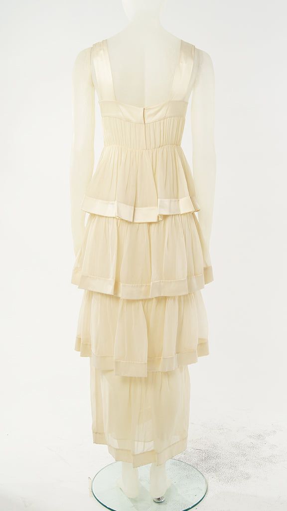 LONG LAYERED CHIFFON DRESS sold by Norma Kamali product image thumbnail 2