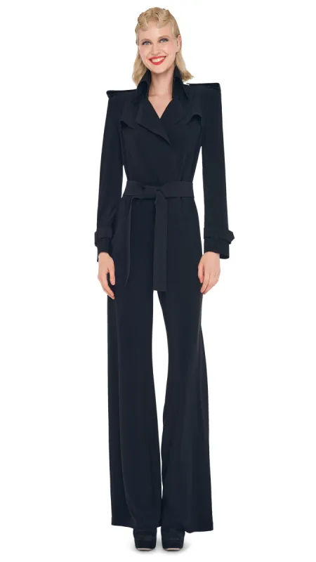 DOUBLE BREASTED TRENCH JUMPSUIT sold by Norma Kamali