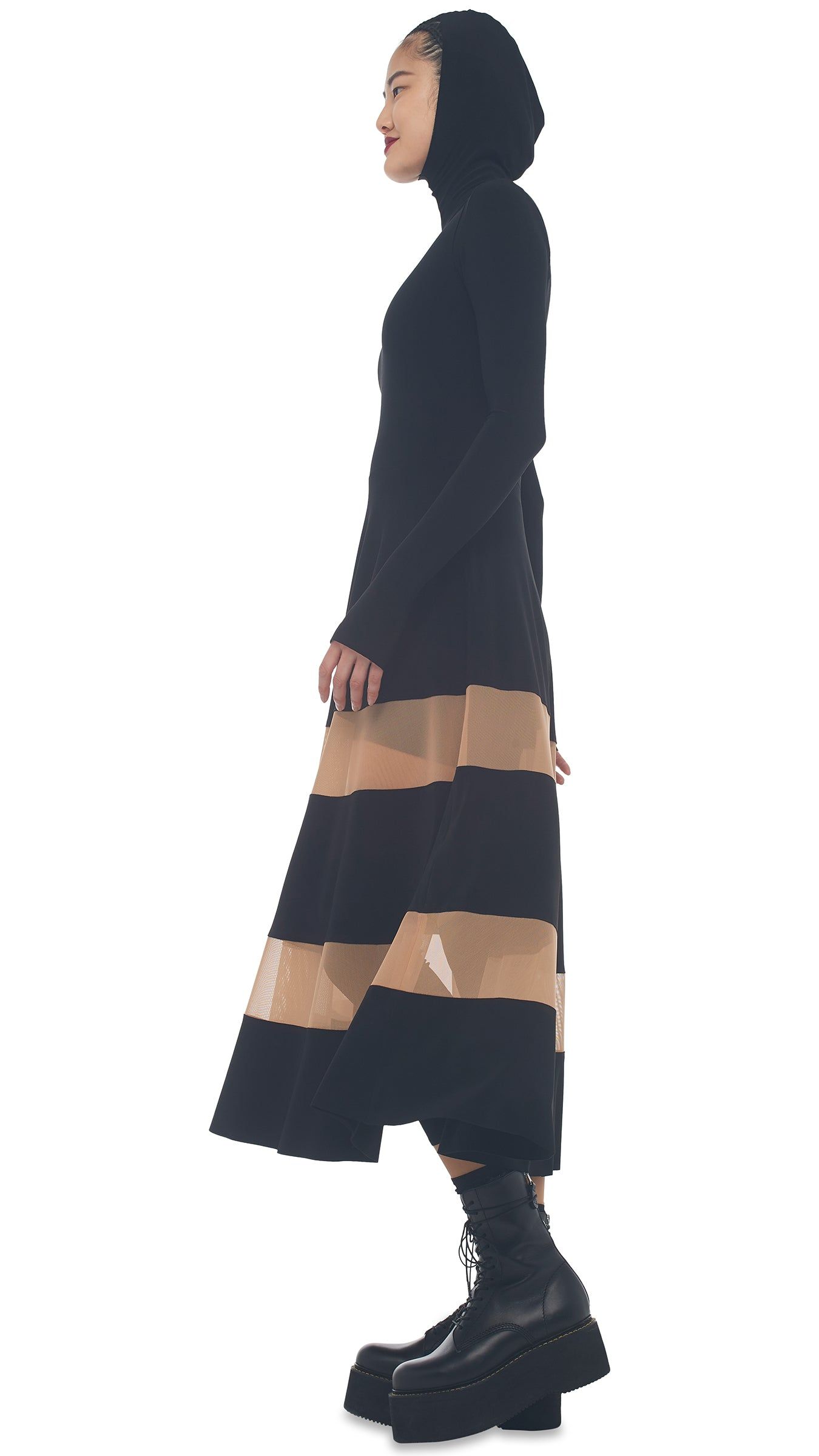 SPLICED FLARED DRESS sold by Norma Kamali product image thumbnail 7