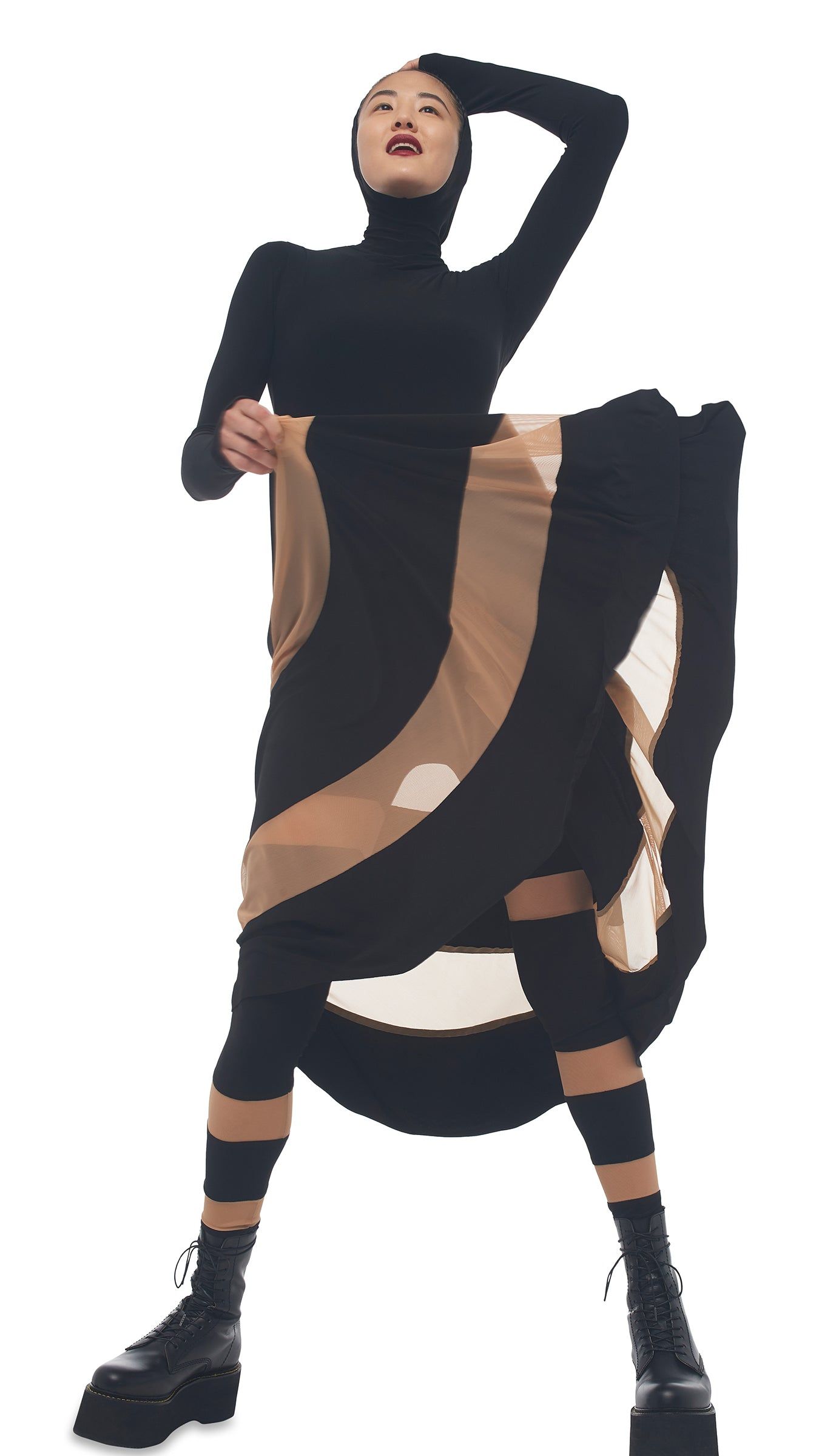 SPLICED FLARED DRESS sold by Norma Kamali product image thumbnail 10