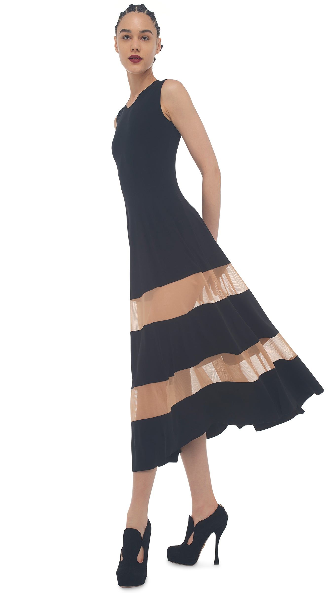 SPLICED FLARED DRESS sold by Norma Kamali product image thumbnail 5