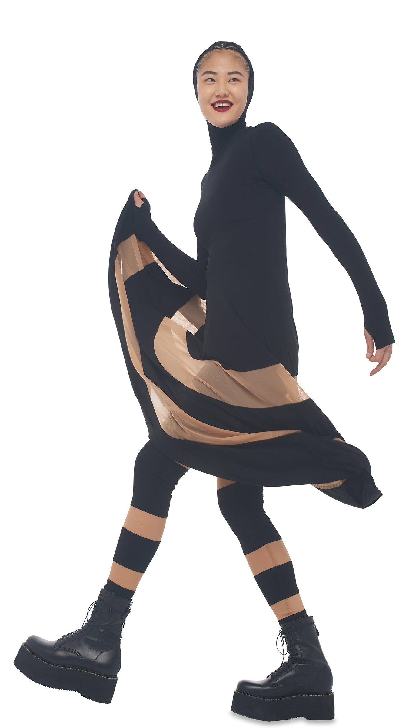 SPLICED FLARED DRESS sold by Norma Kamali product image thumbnail 12