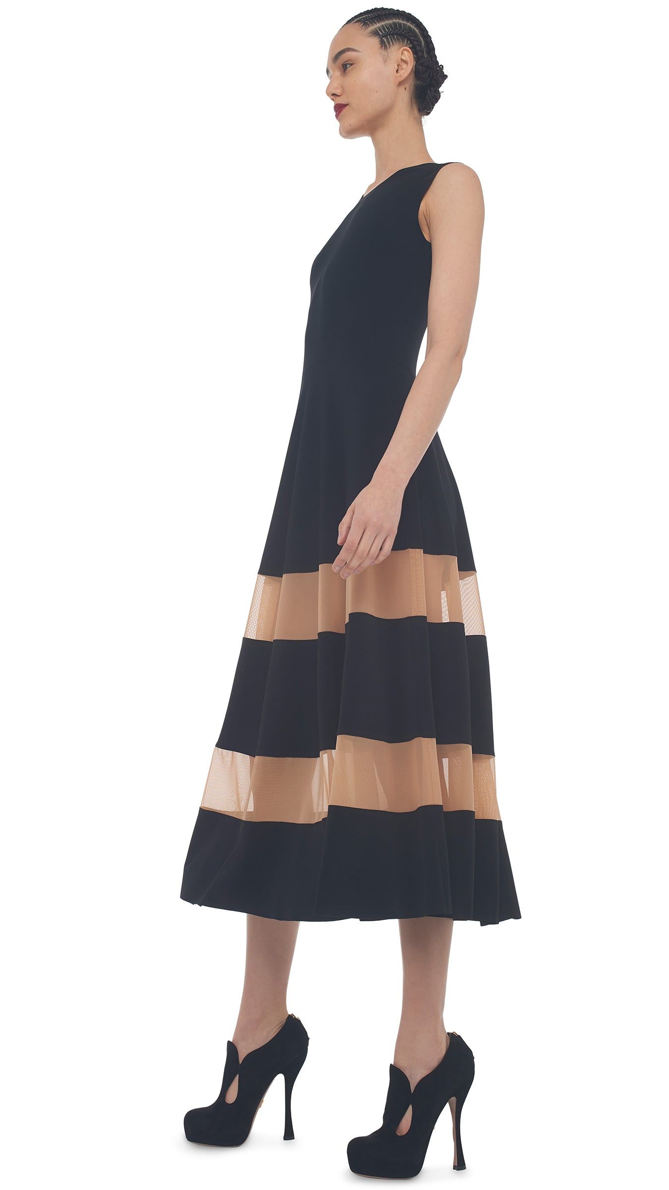 SPLICED FLARED DRESS sold by Norma Kamali product image thumbnail 2
