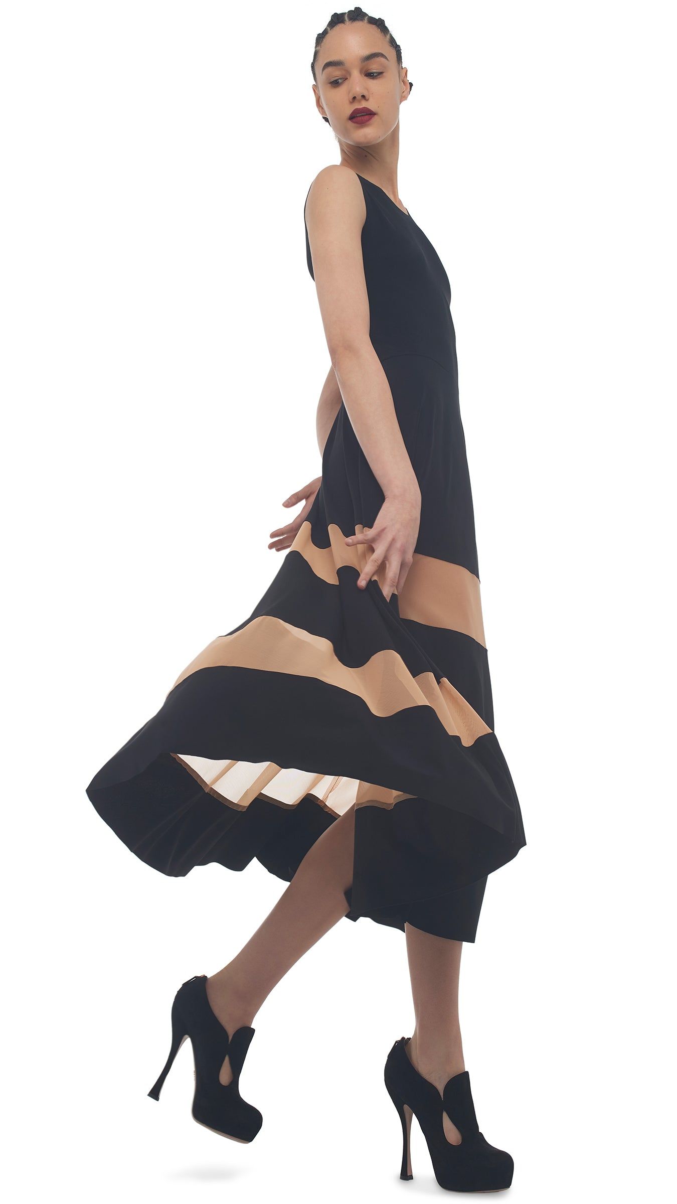 SPLICED FLARED DRESS sold by Norma Kamali product image thumbnail 4