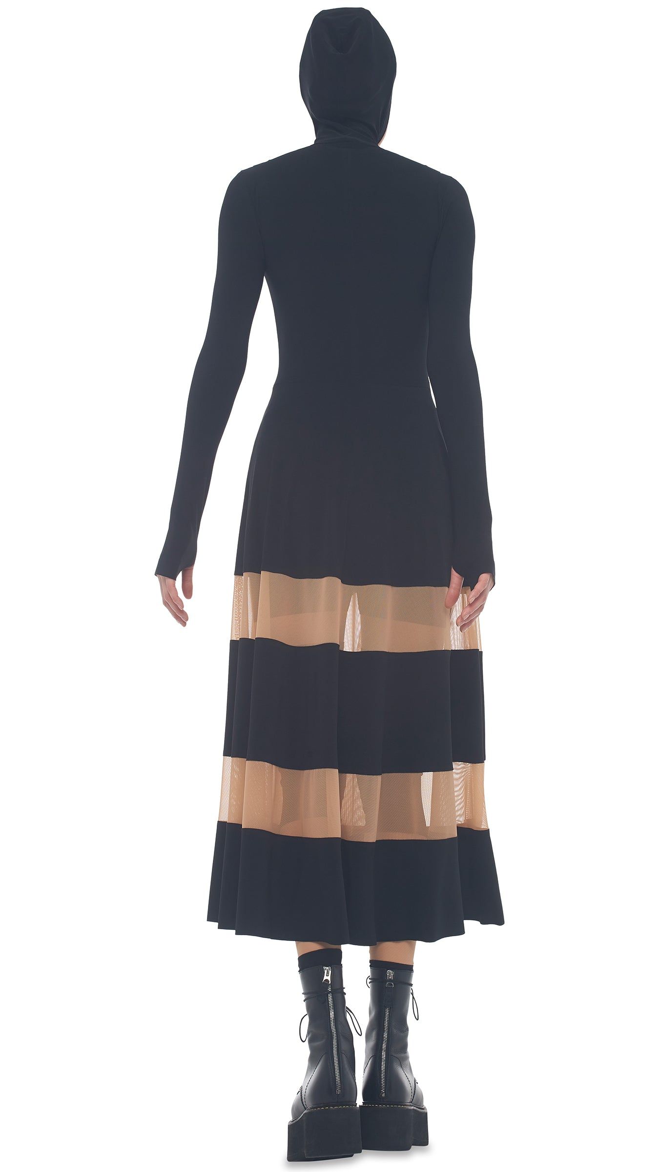 SPLICED FLARED DRESS sold by Norma Kamali product image thumbnail 8