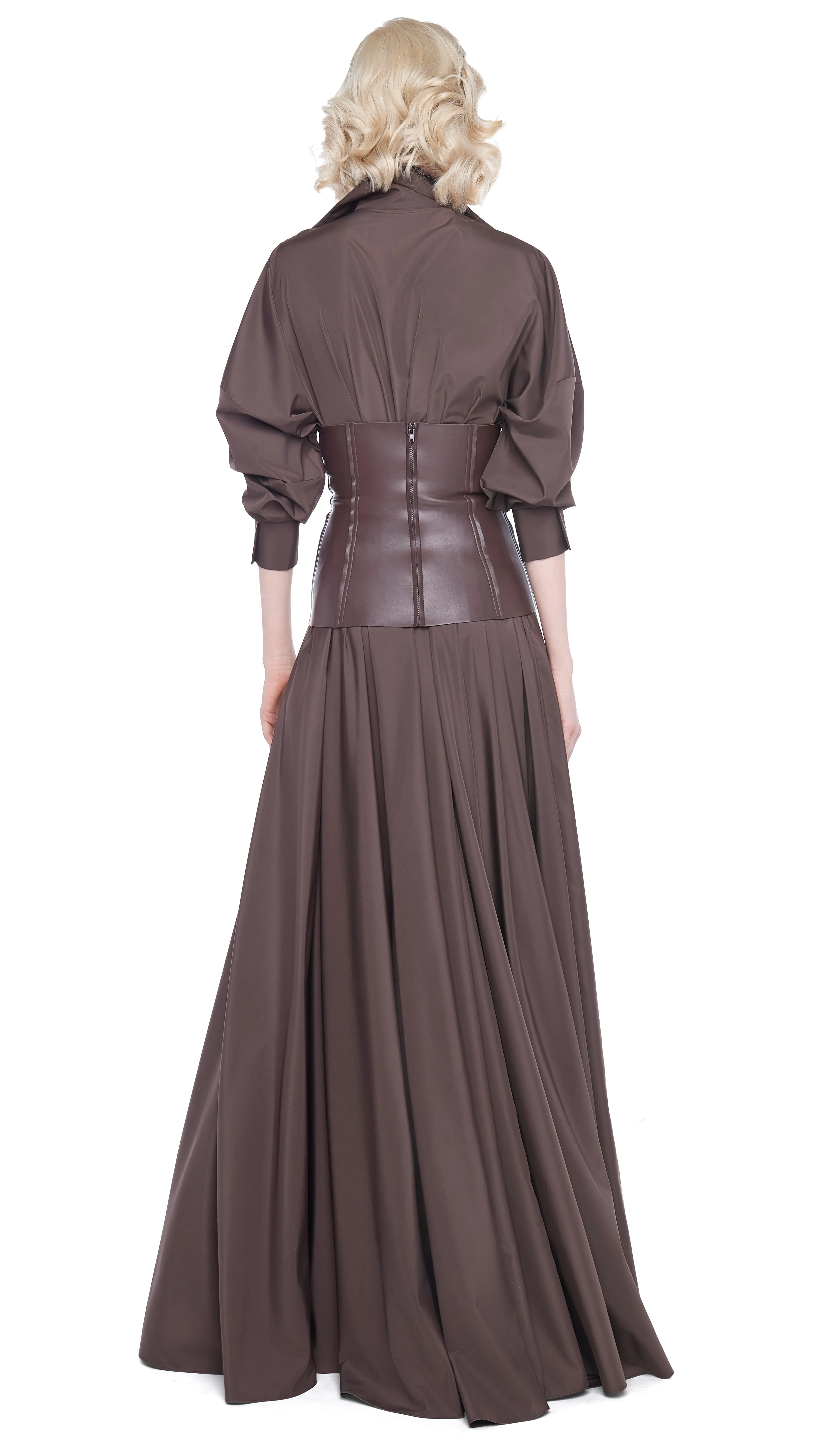 SUPER OS BF NK SHIRT FLARED GOWN sold by Norma Kamali product image thumbnail 3