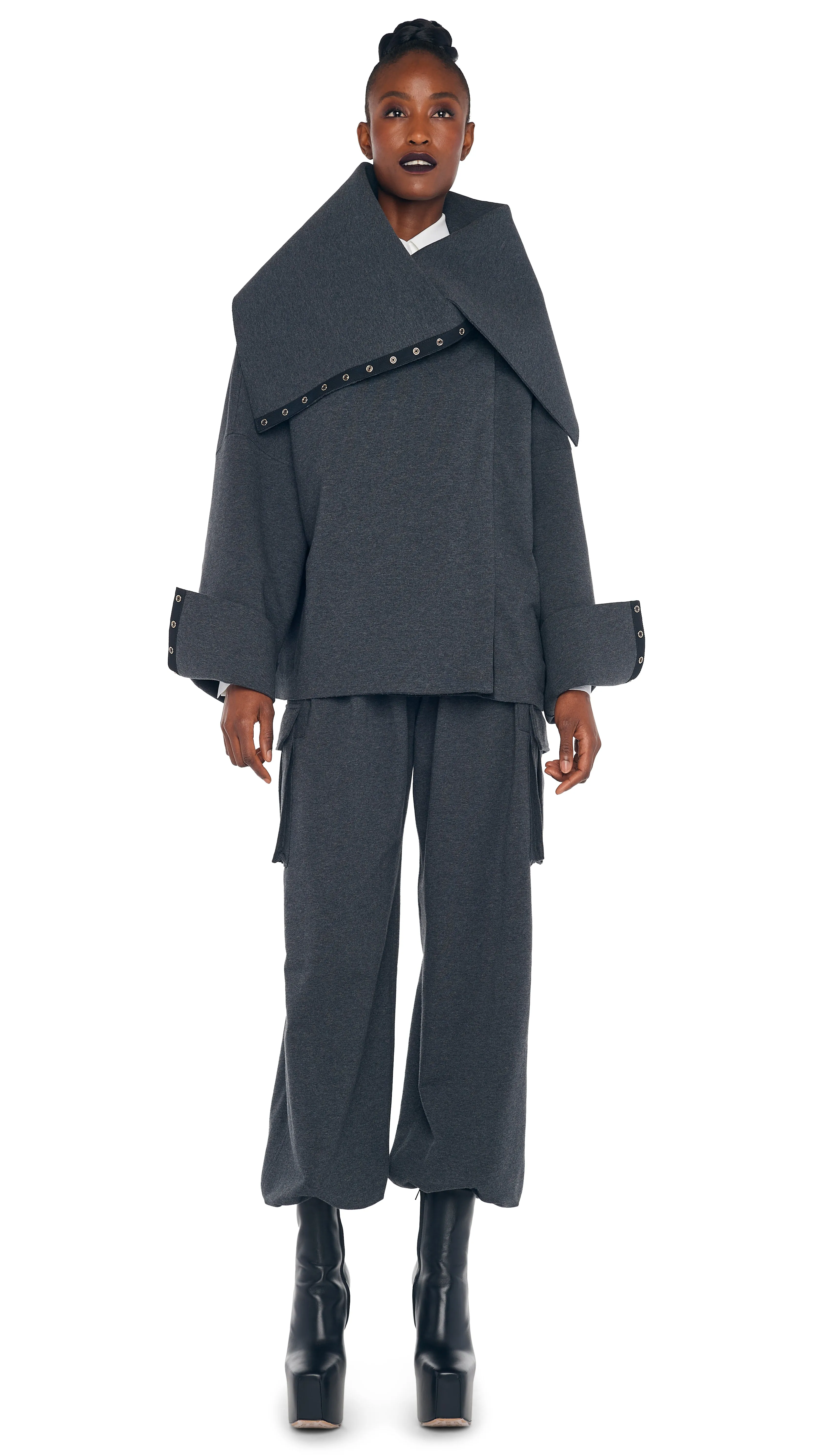 OVERSIZED SIDE SNAP JACKET sold by Norma Kamali