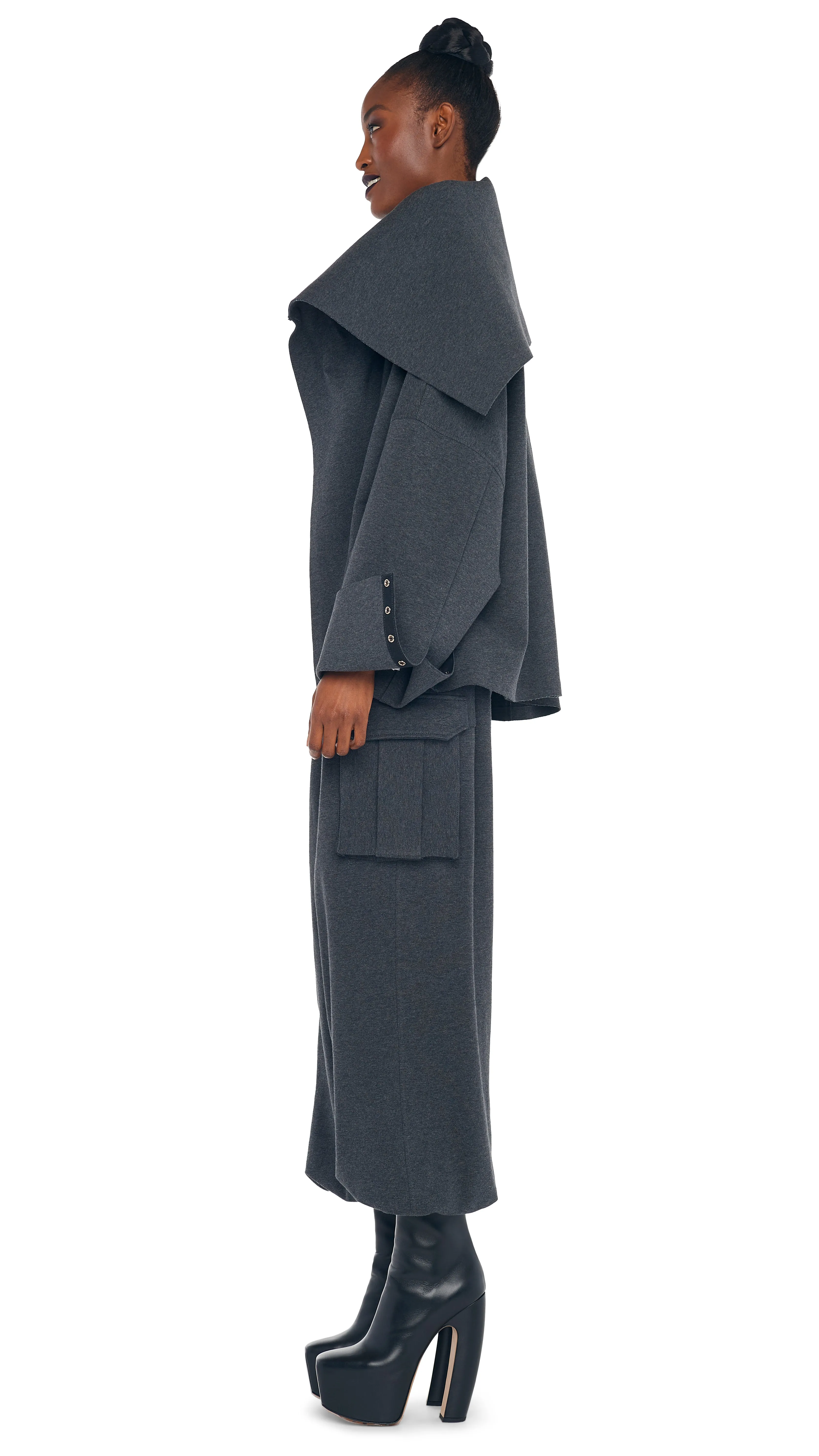 OVERSIZED SIDE SNAP JACKET sold by Norma Kamali product image thumbnail 5